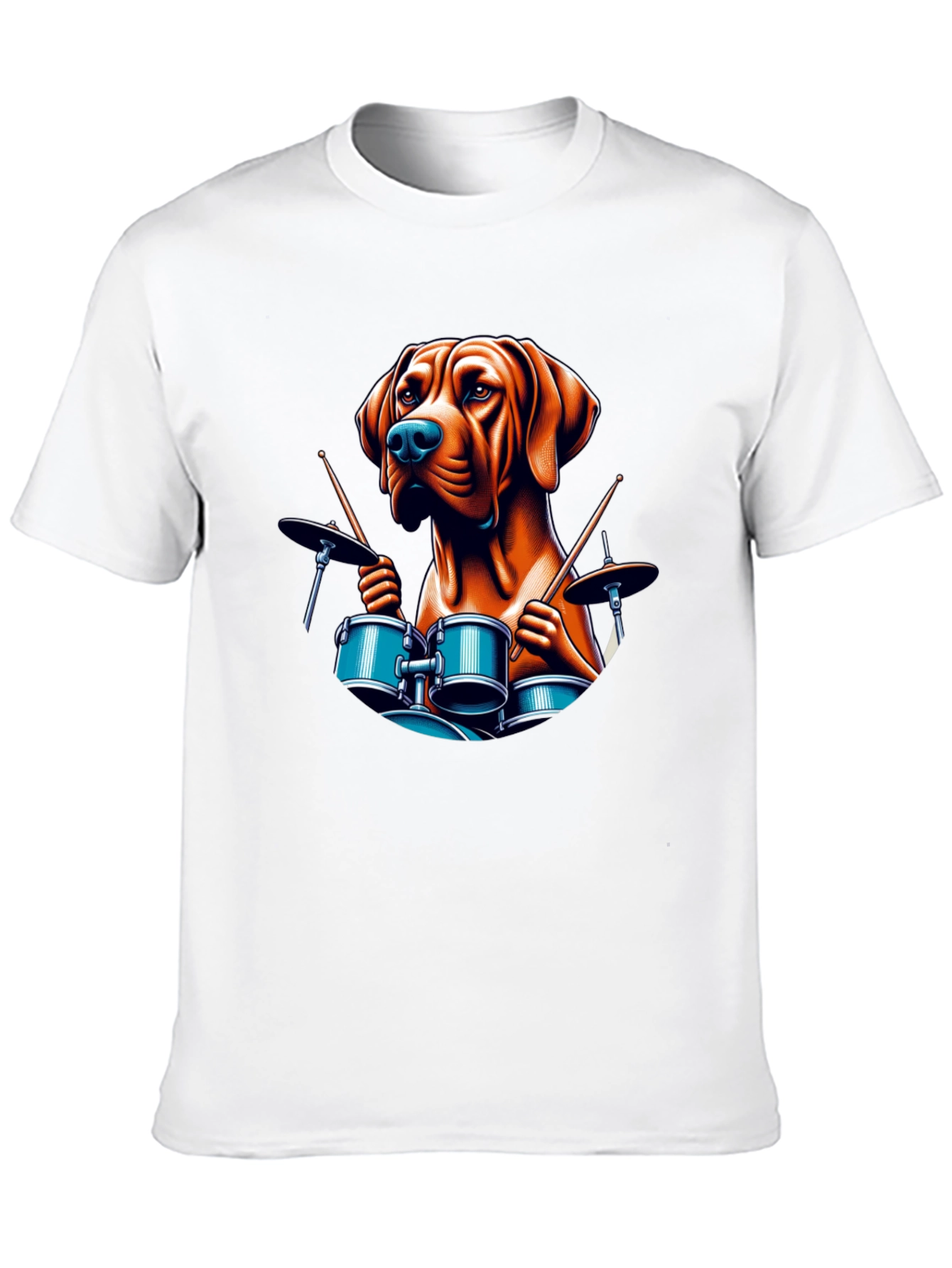 Dog Drummer Graphic Tee - Black T-Shirt