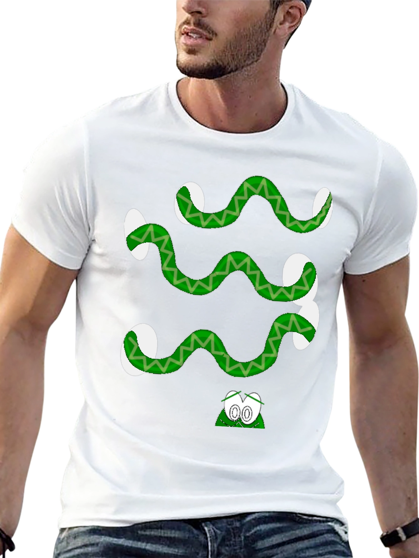 Cartoon Snake Graphic Tee - Quirky Style