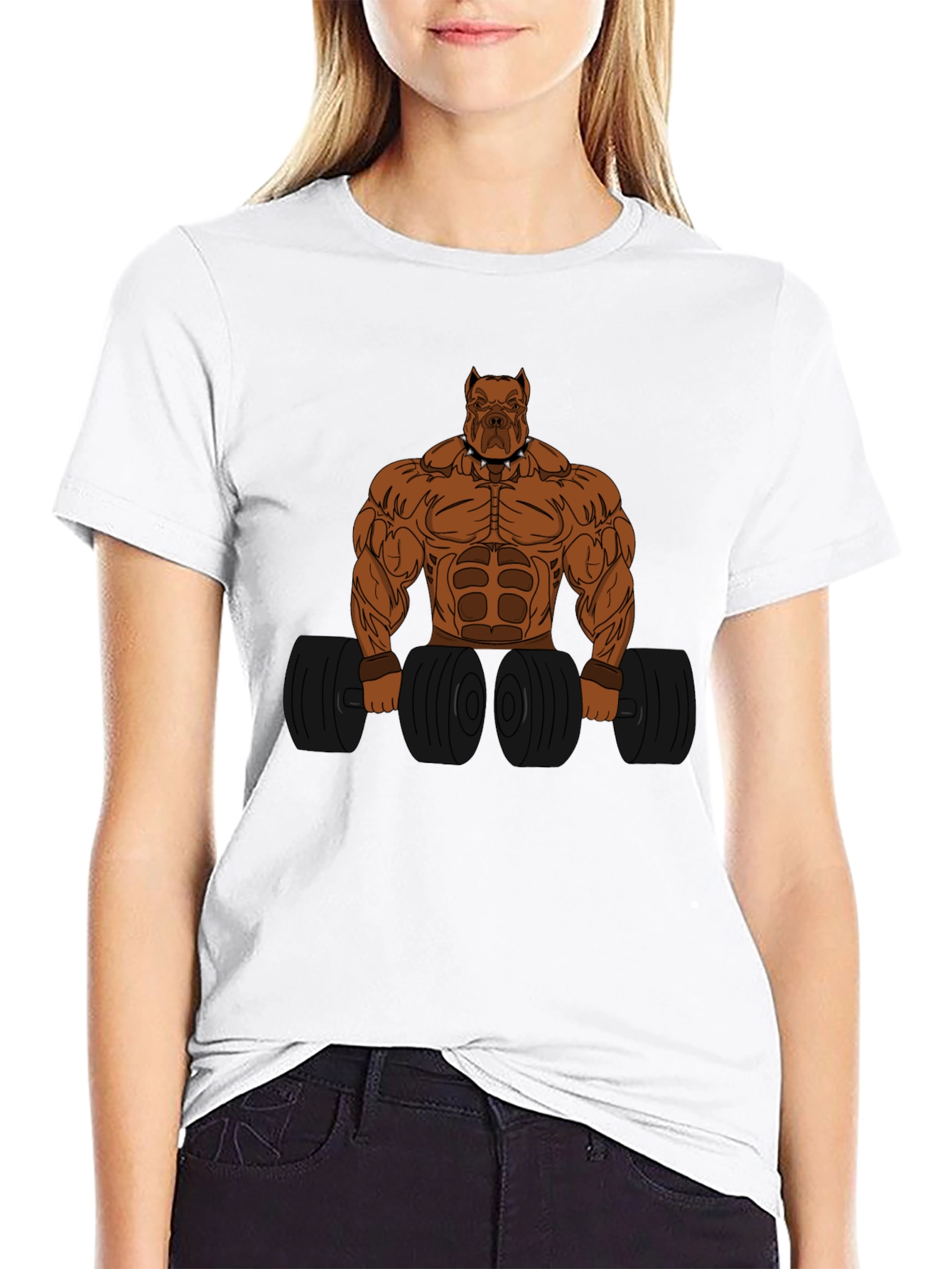 Bodybuilding Dog Graphic Tee - Workout Motivation Shirt