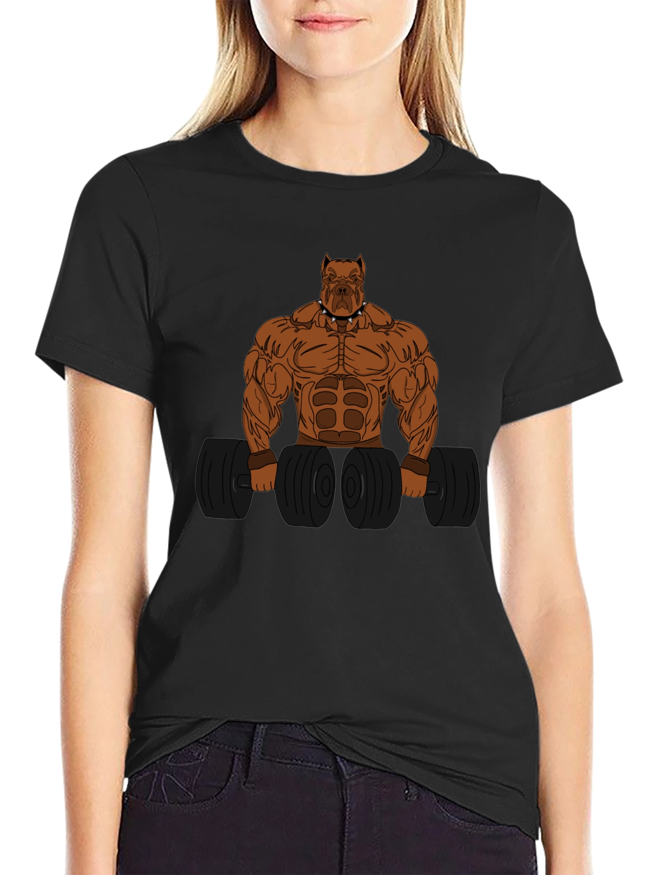 Bodybuilding Dog Graphic Tee - Workout Motivation Shirt