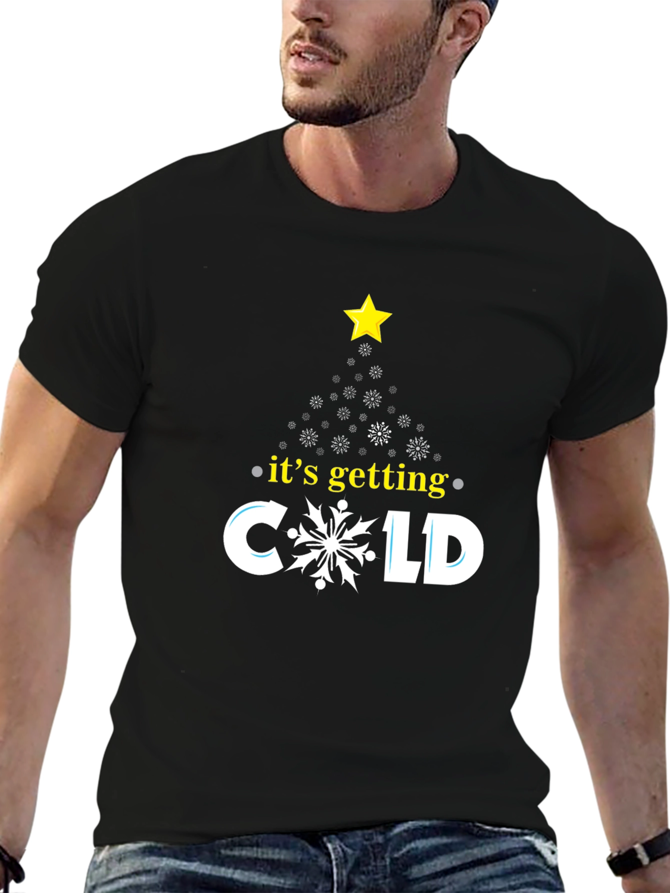 Its Getting COLD Black Holiday T-Shirt
