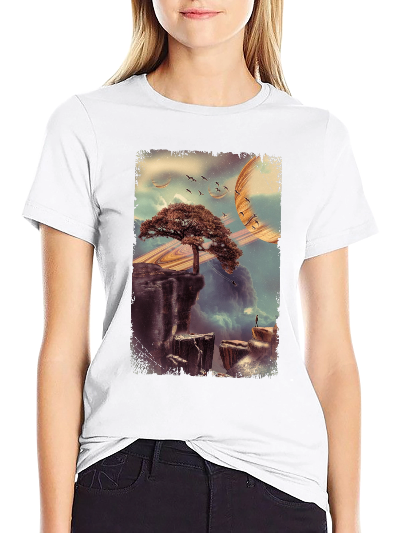 Dreamscape Tree Black Graphic Tee