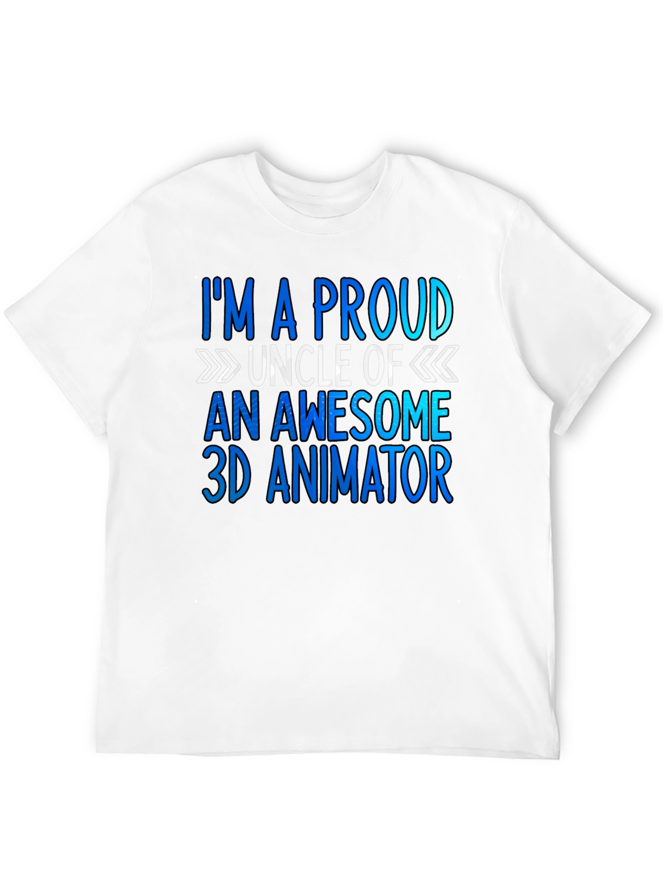 Proud Uncle of a 3D Animator Black T-Shirt