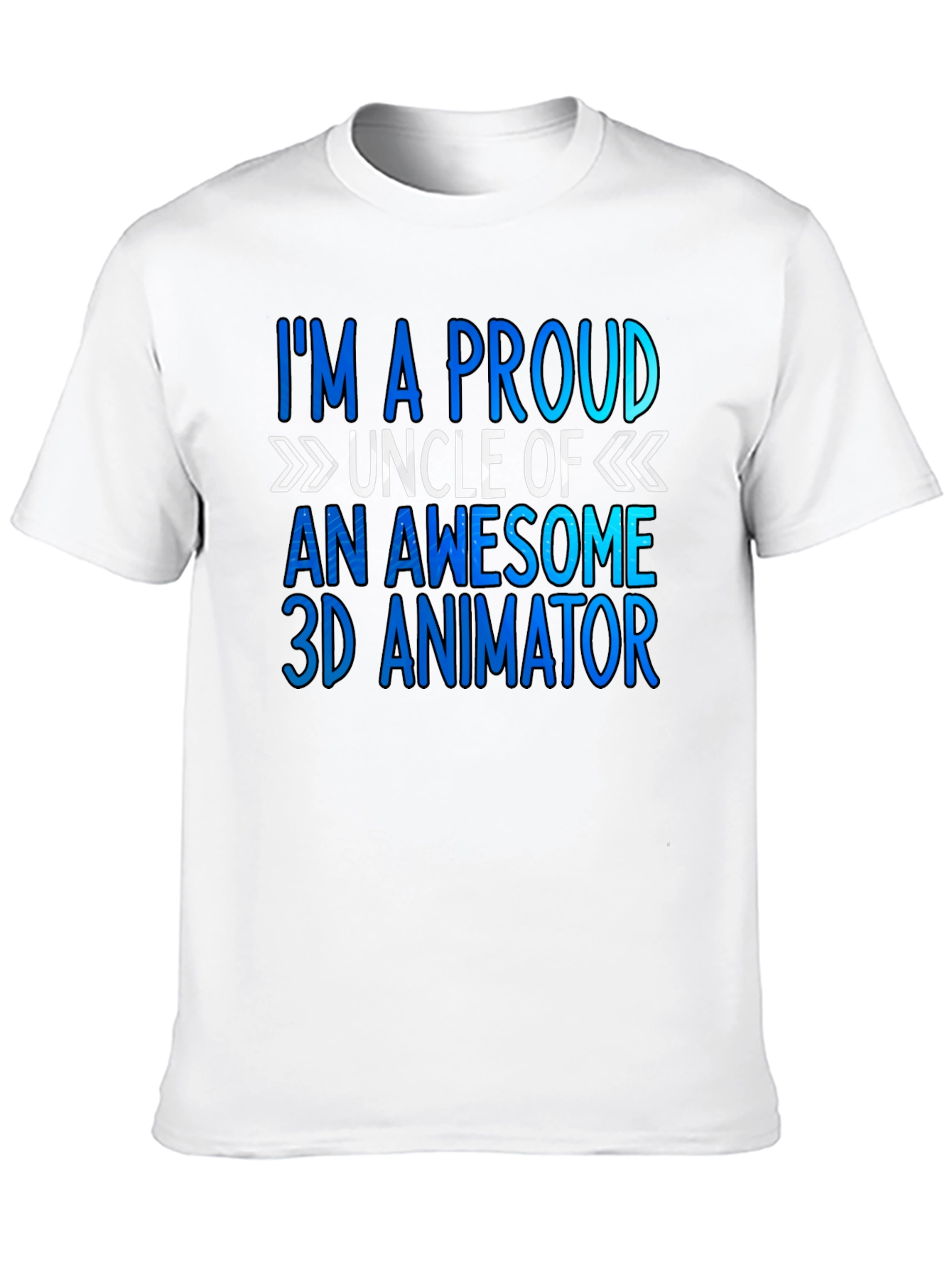 Proud Uncle of a 3D Animator Black T-Shirt