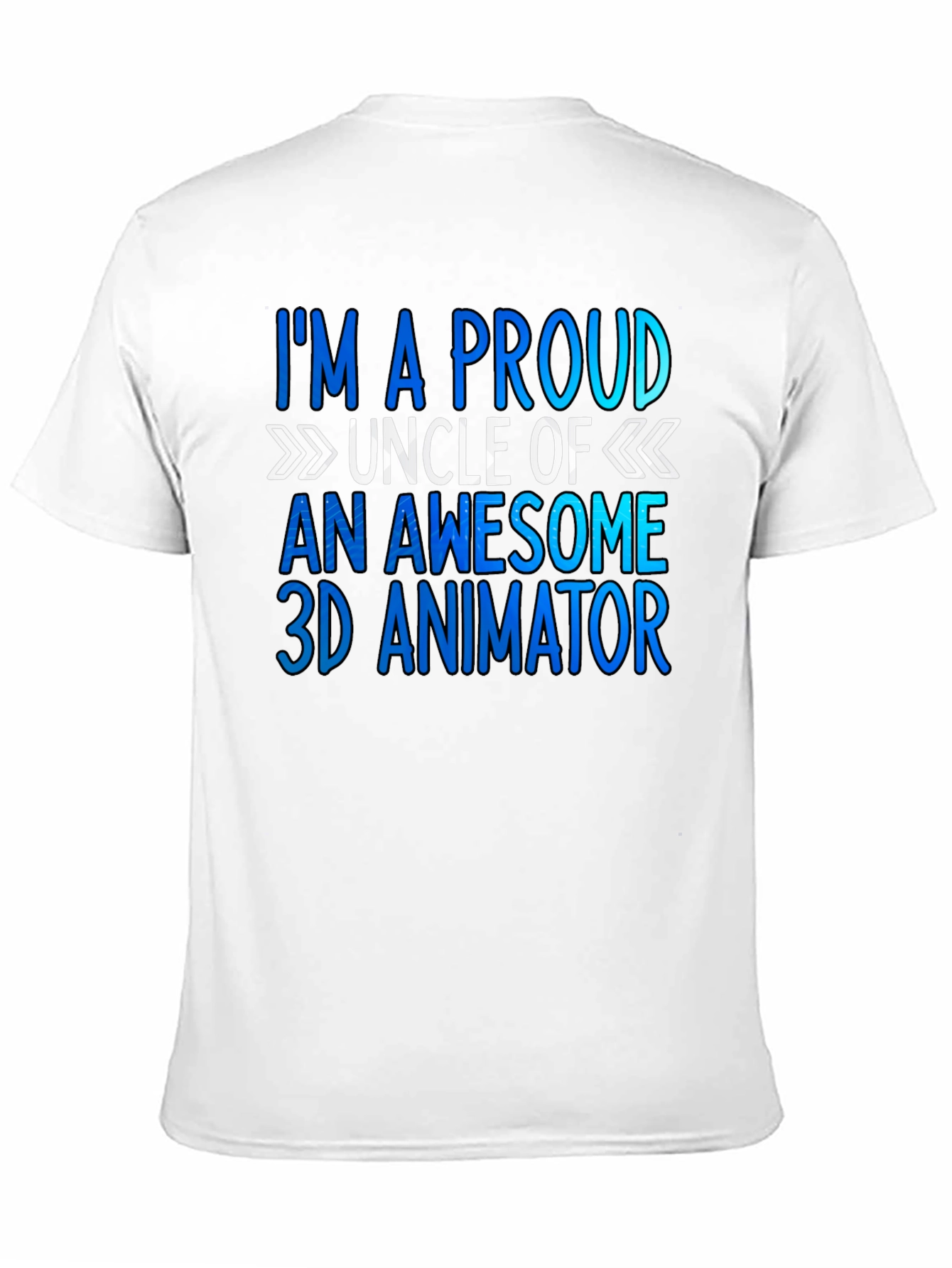 Proud Uncle of a 3D Animator Black T-Shirt