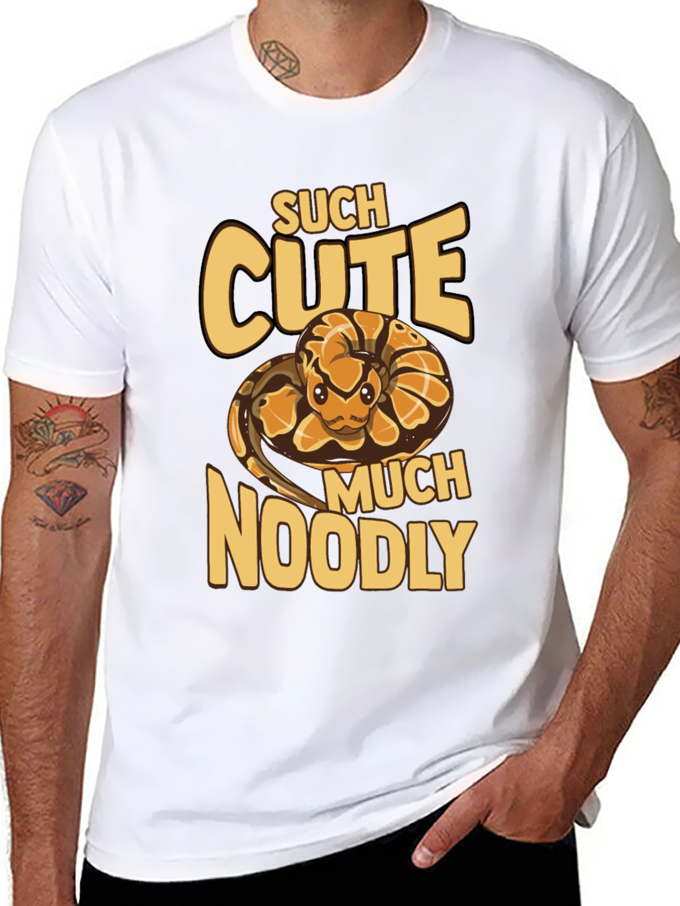 Cute Snake Noodly T-Shirt - Fun Reptile Graphic Tee