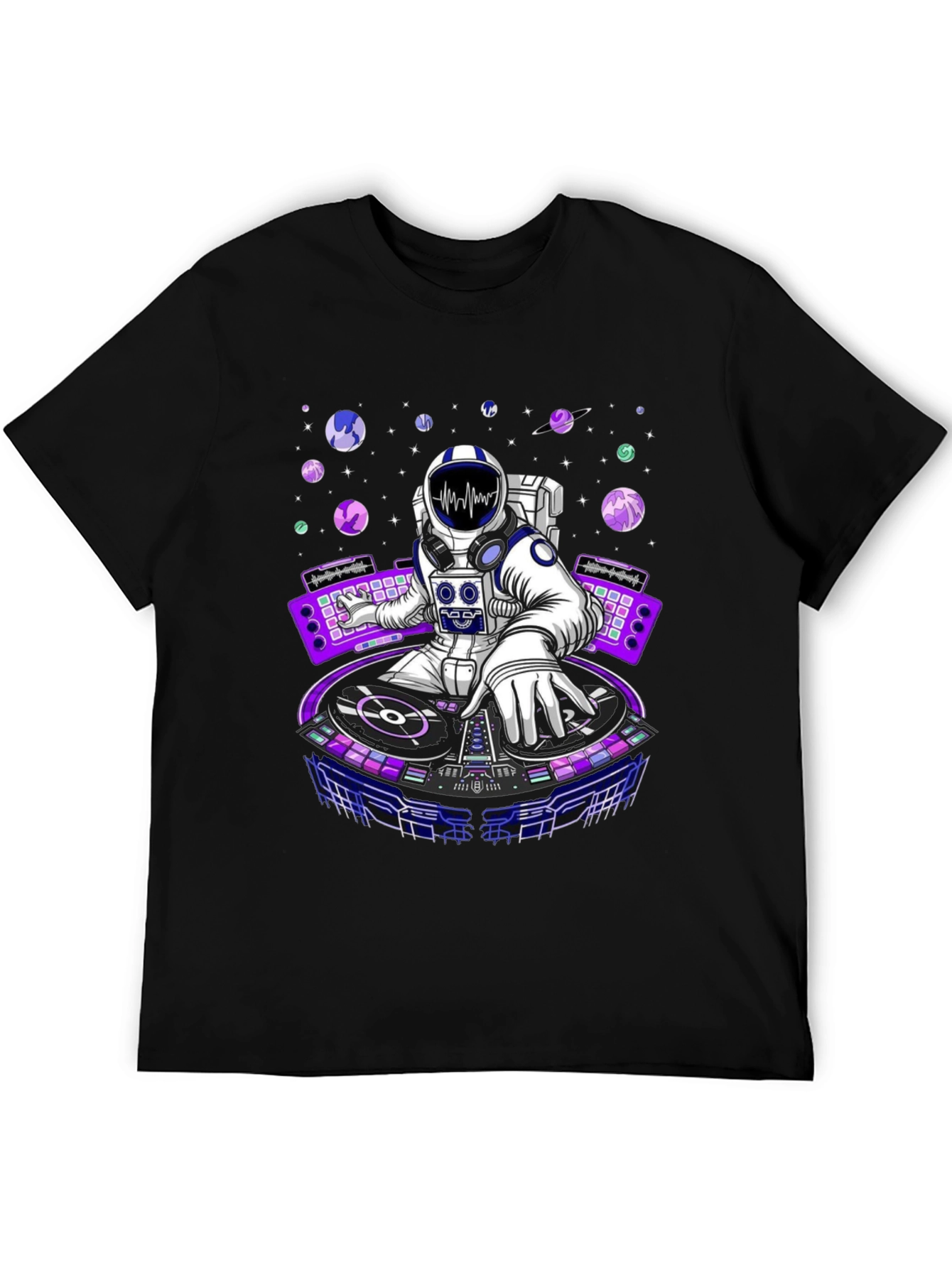 Astronaut DJ Graphic T-Shirt - Space Music Tee