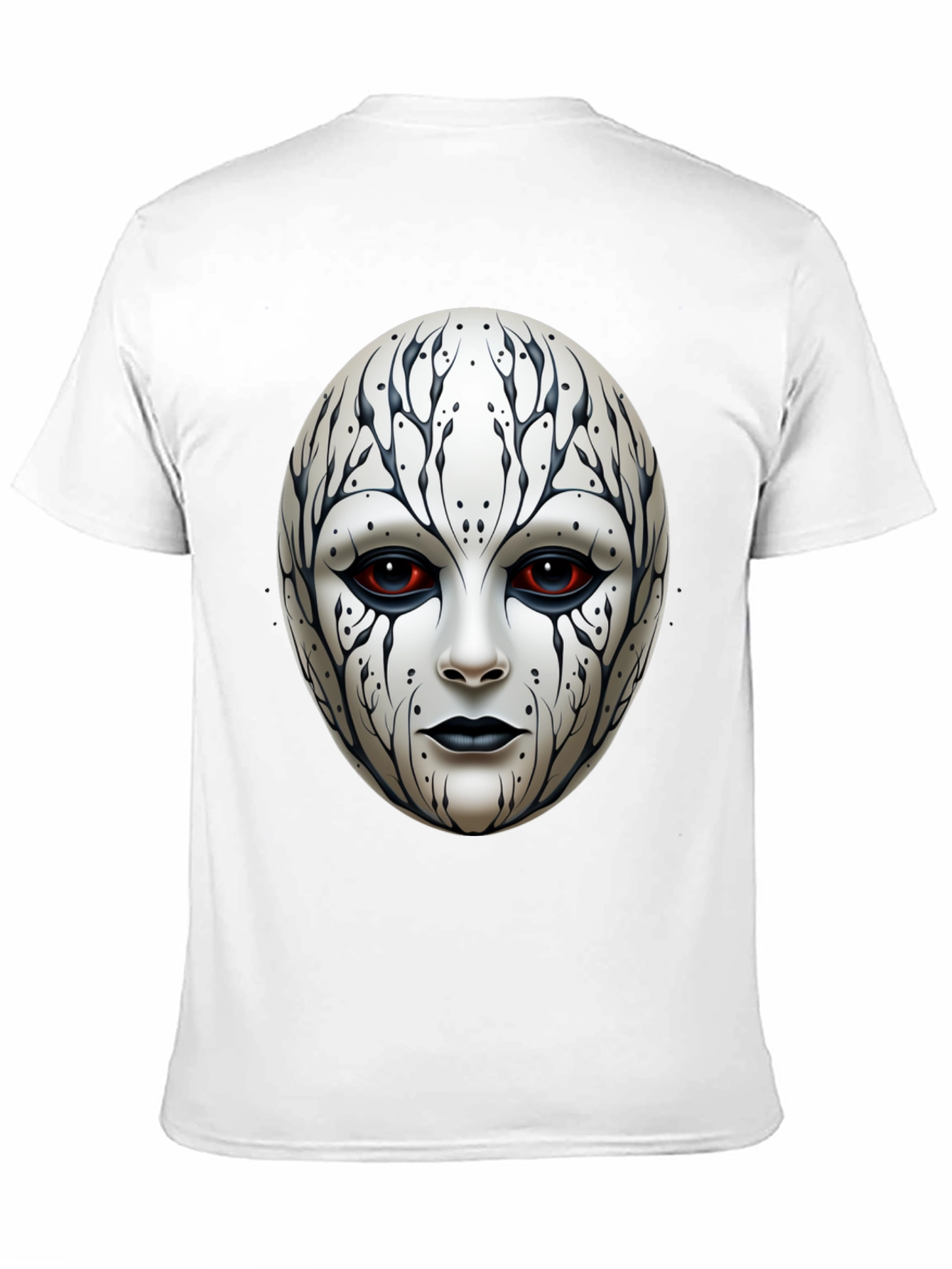 Mystic Face Graphic Tee - Black Cotton Blend
