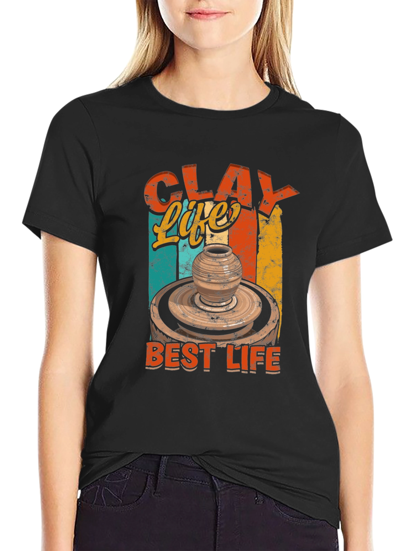 Clay Life Best Life T-Shirt Pottery Lover Gift Tee