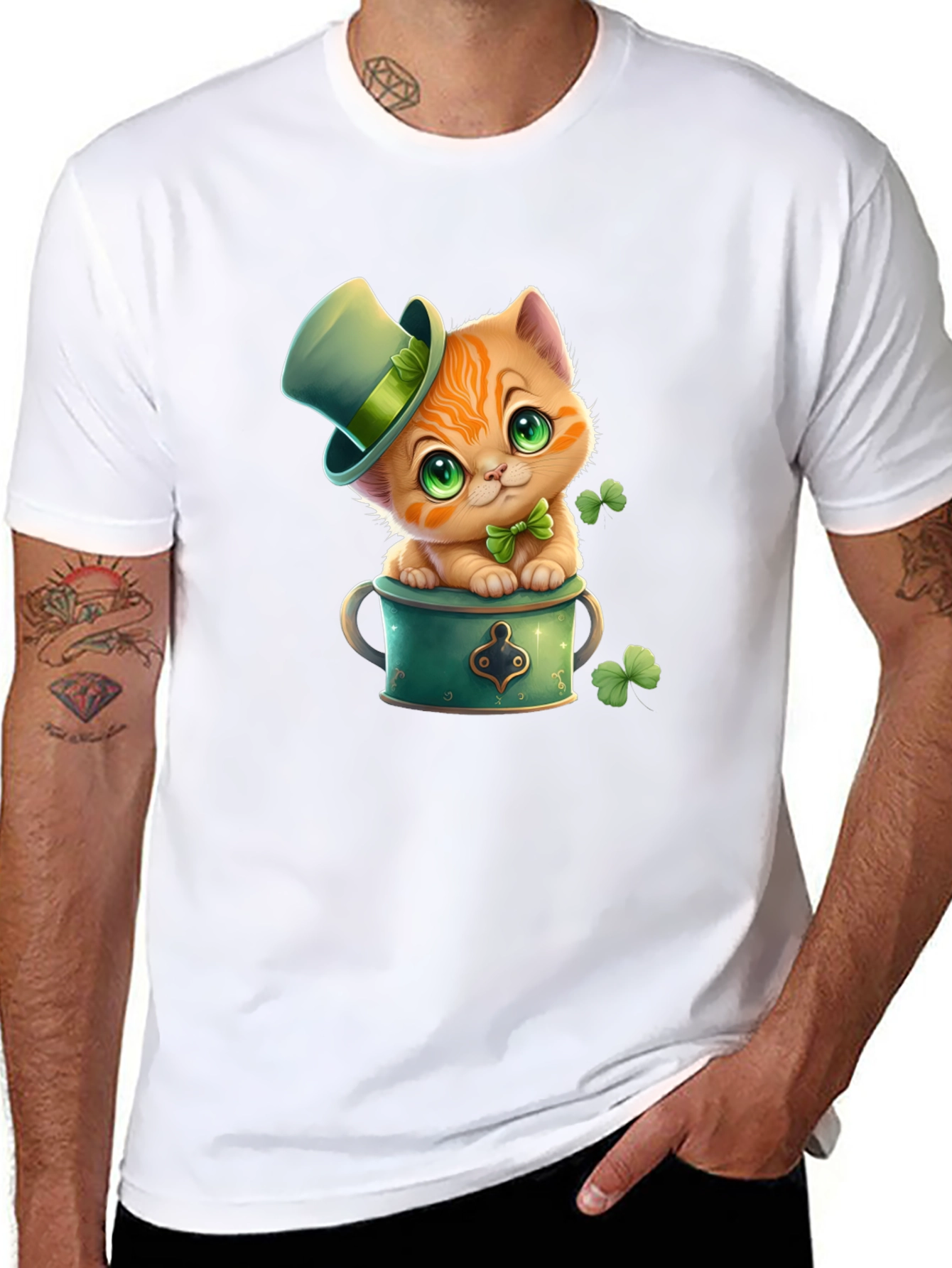 Lucky Cat St. Patricks Day T-Shirt