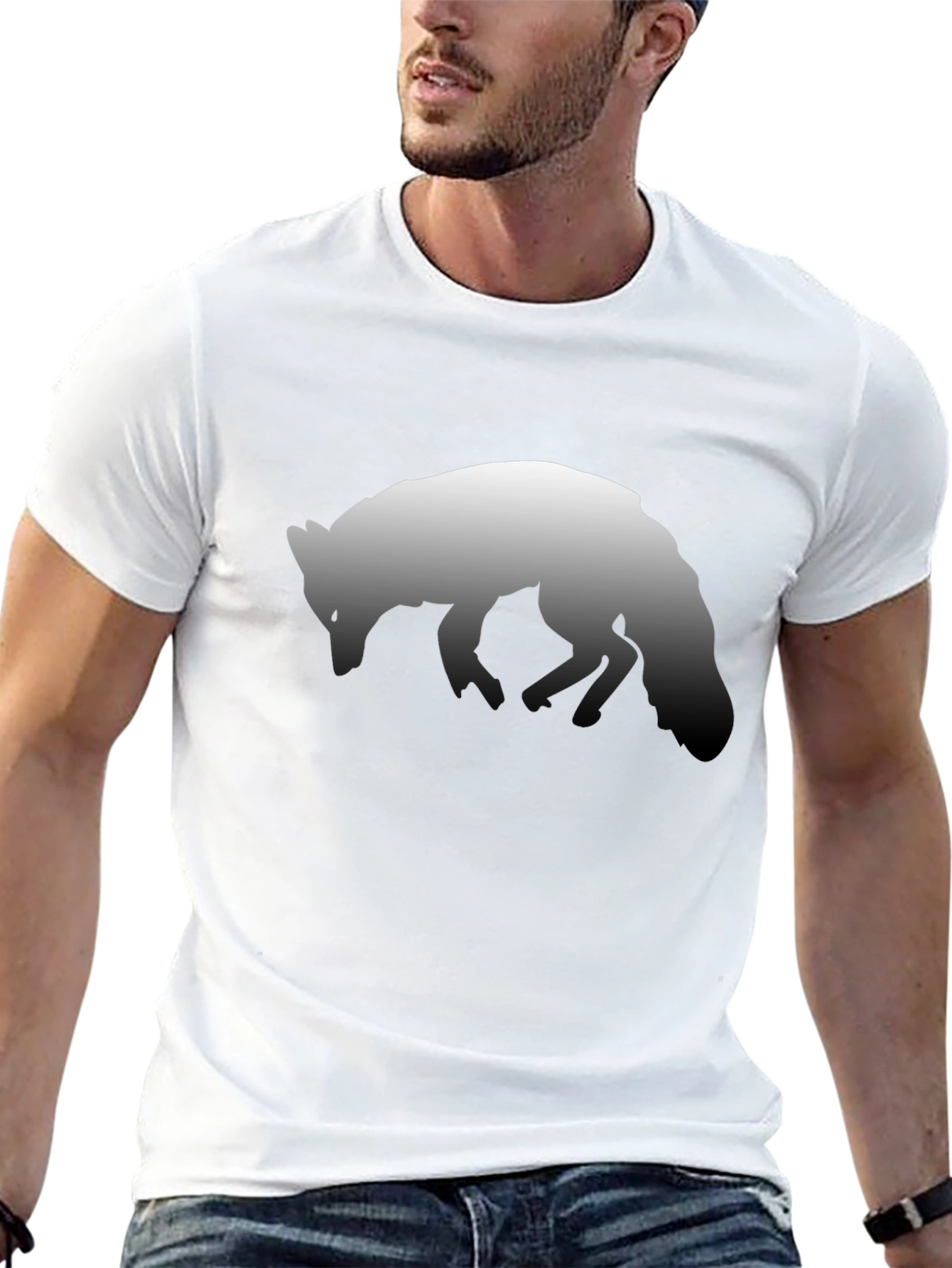 Fox Graphic Black T-Shirt | Soft Cotton Blend