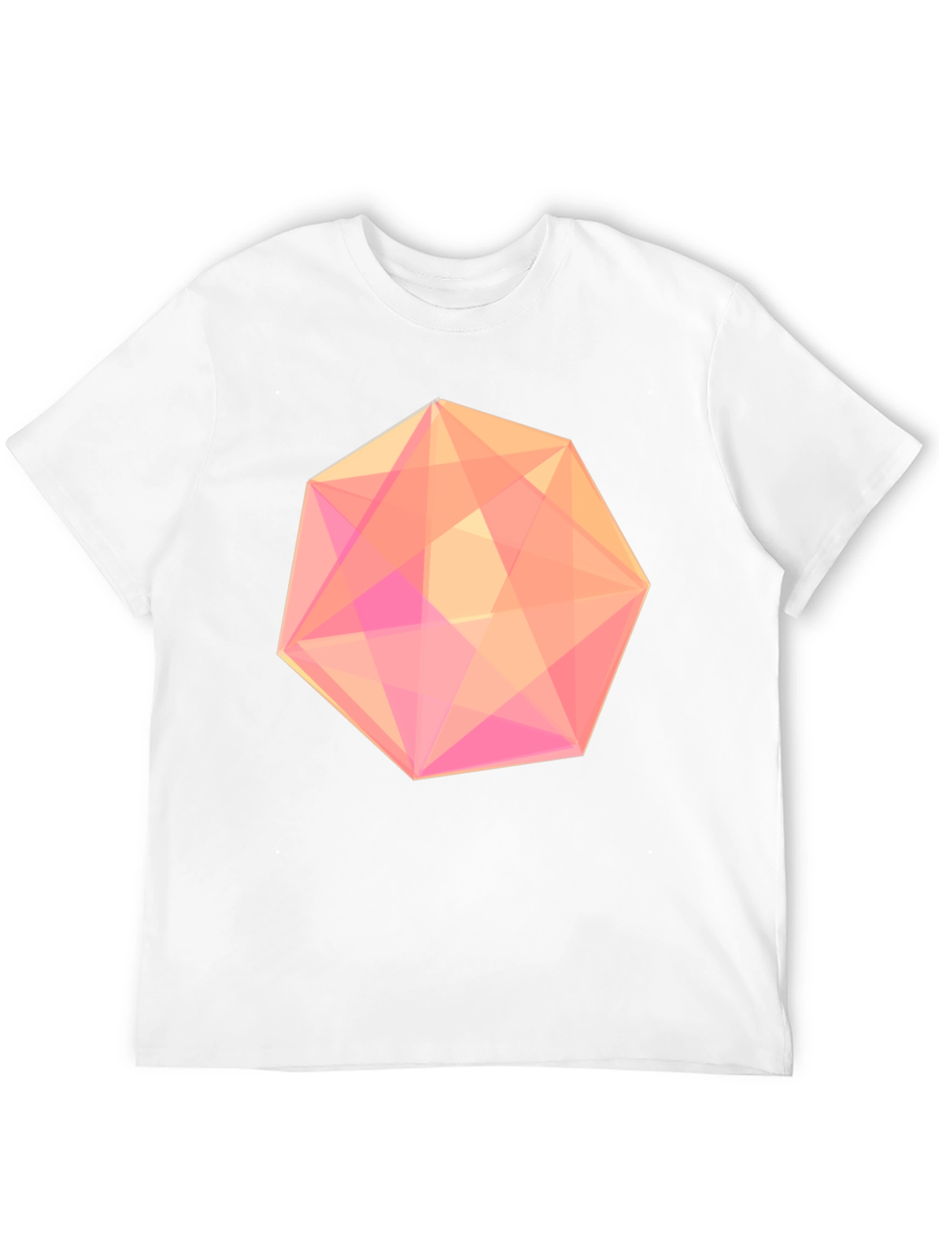Geometric Icosahedron Graphic Tee - Modern Minimalist