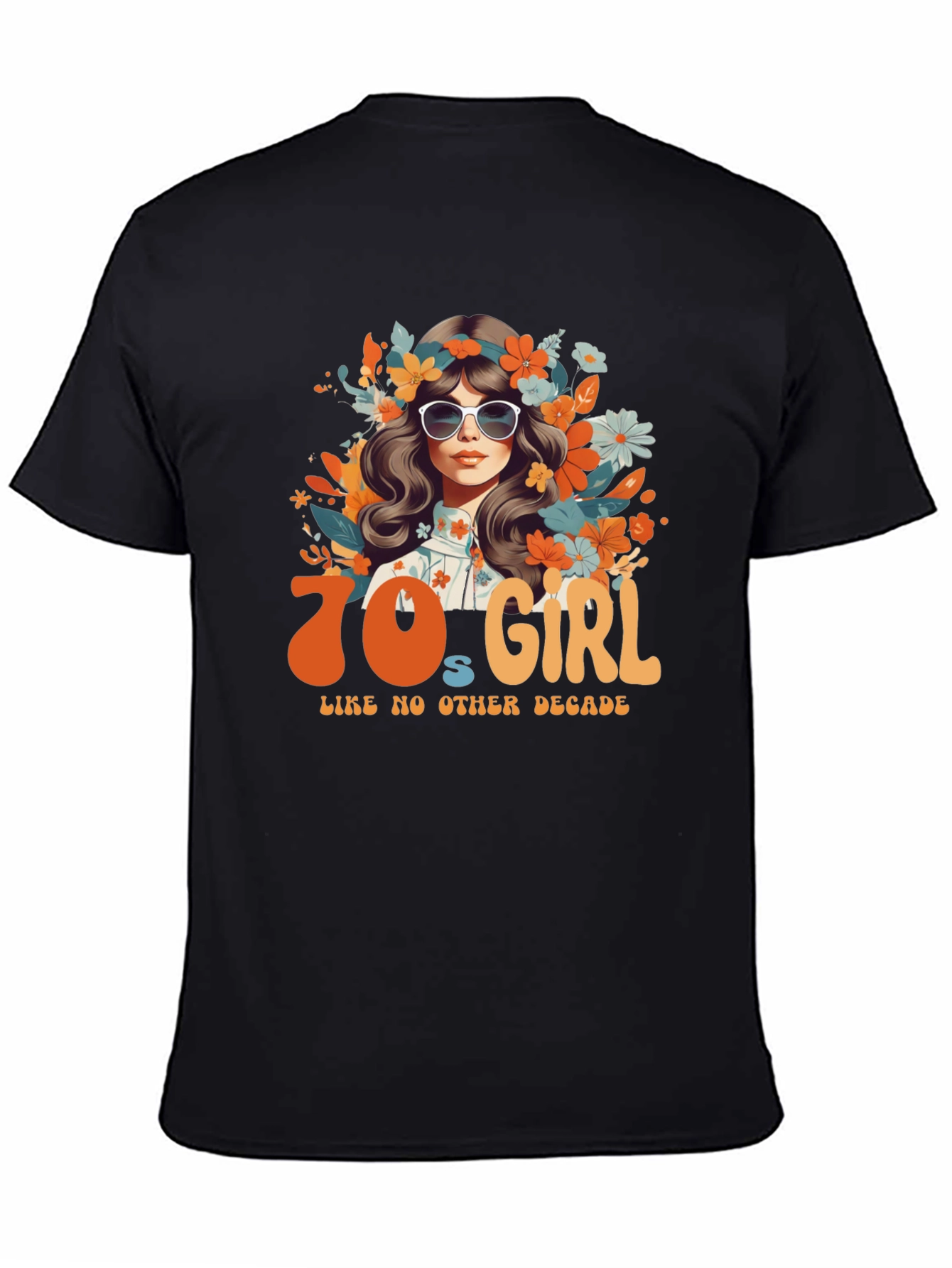 70s Girl Graphic Tee - Retro Style