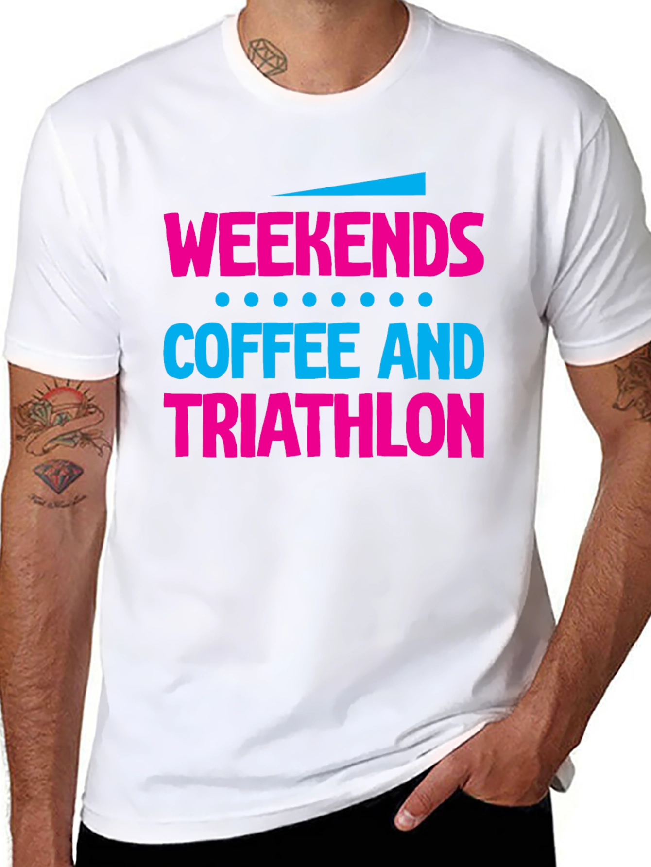 Weekends Coffee and Triathlon Graphic Tee