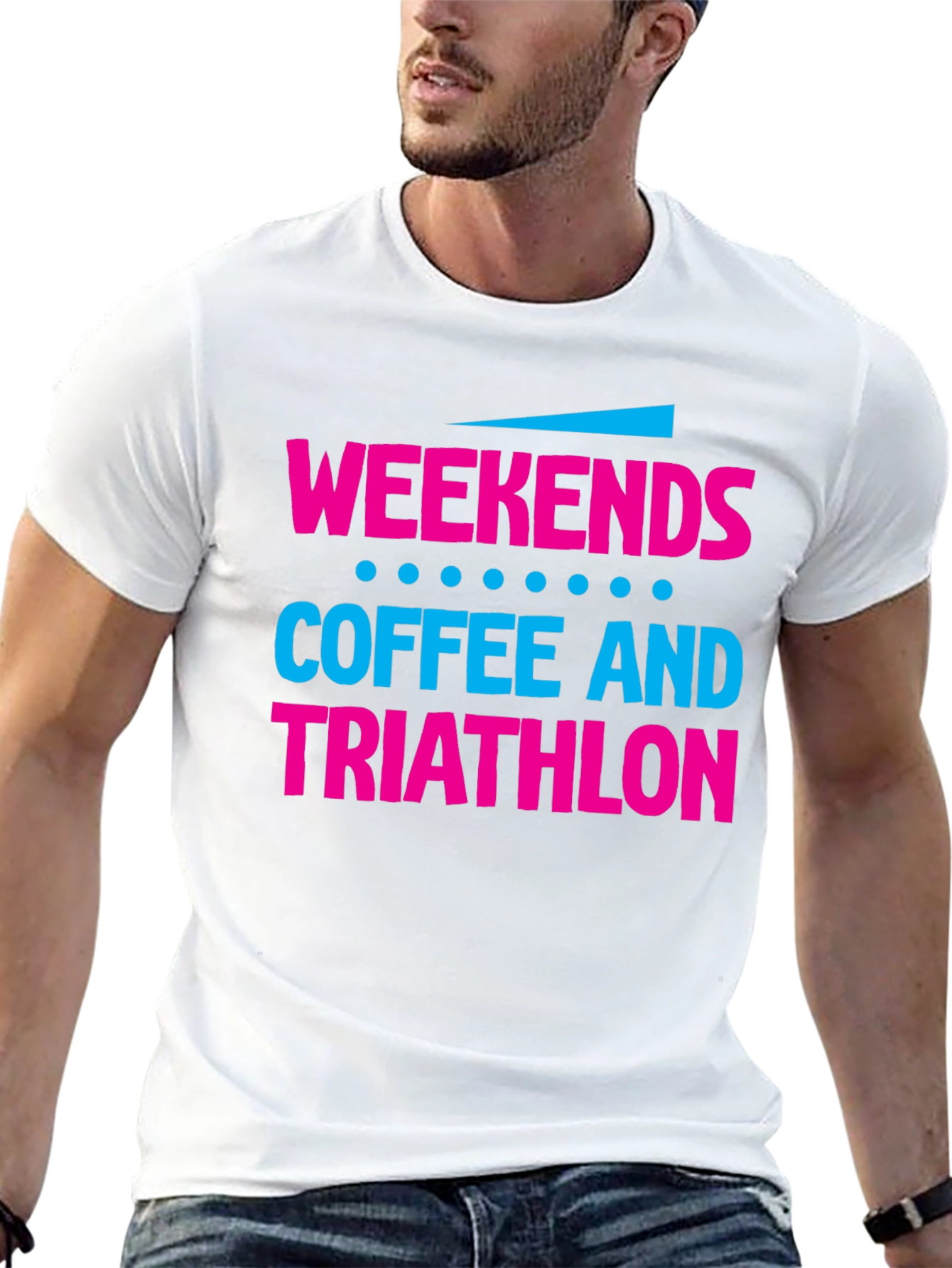 Weekends Coffee and Triathlon Graphic Tee