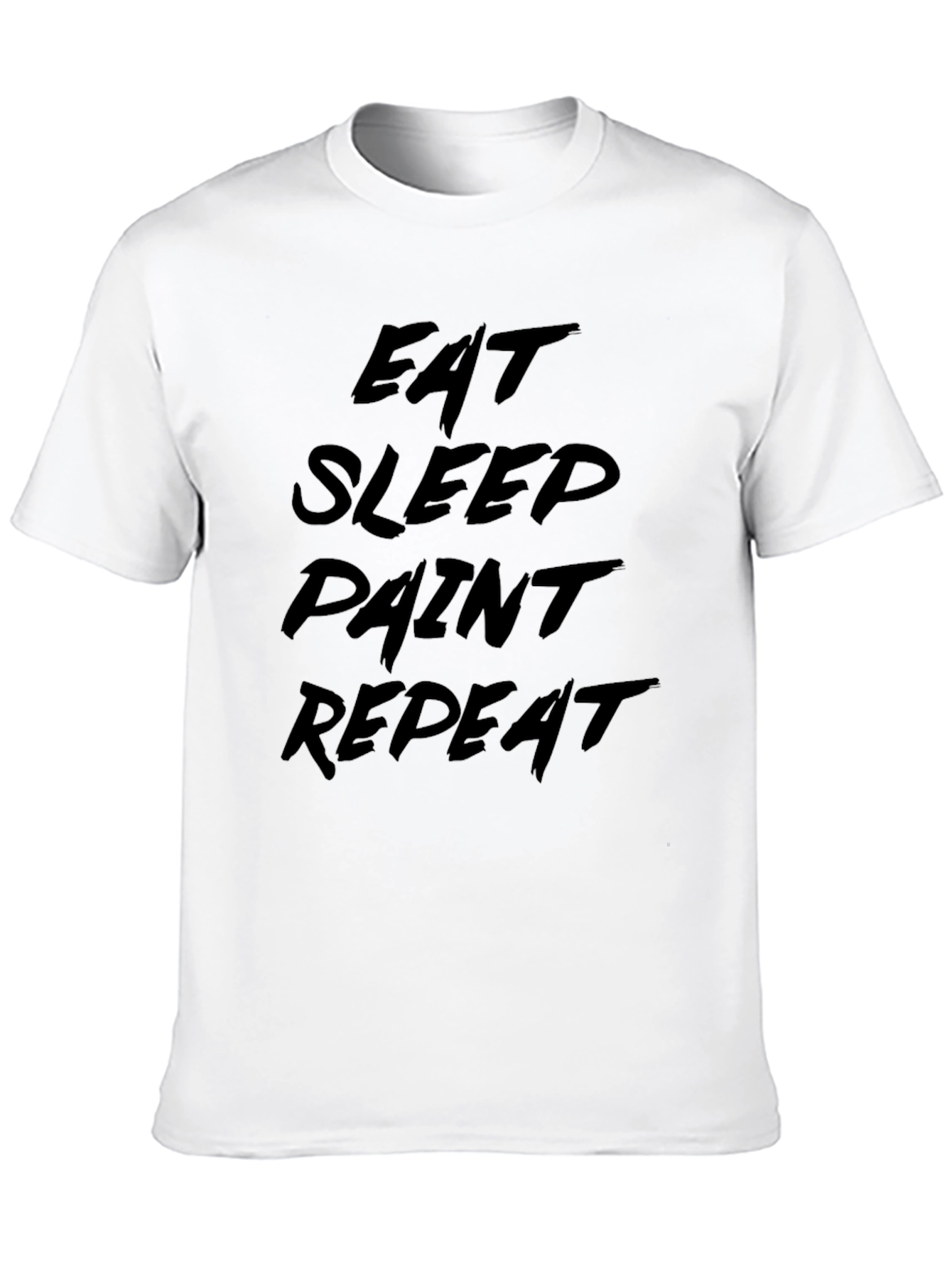 Eat Sleep Paint Repeat Black T-Shirt