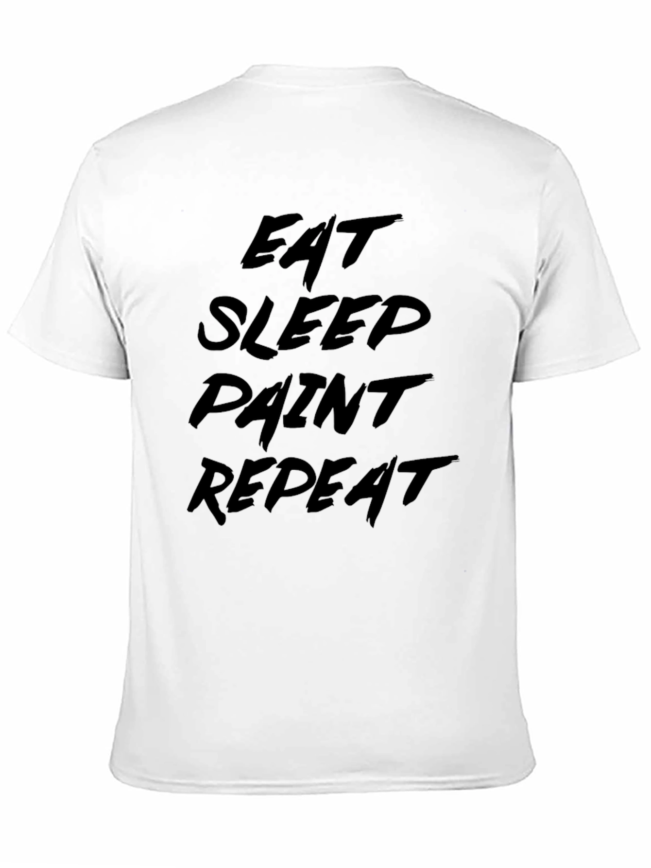 Eat Sleep Paint Repeat Black T-Shirt