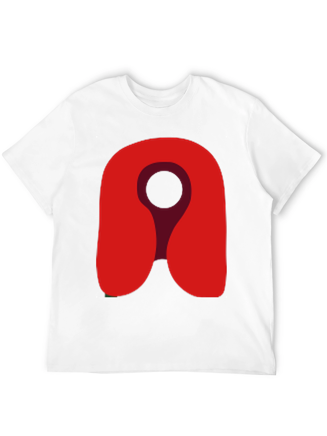 Red Location Icon Graphic Tee - Soft Cotton Blend