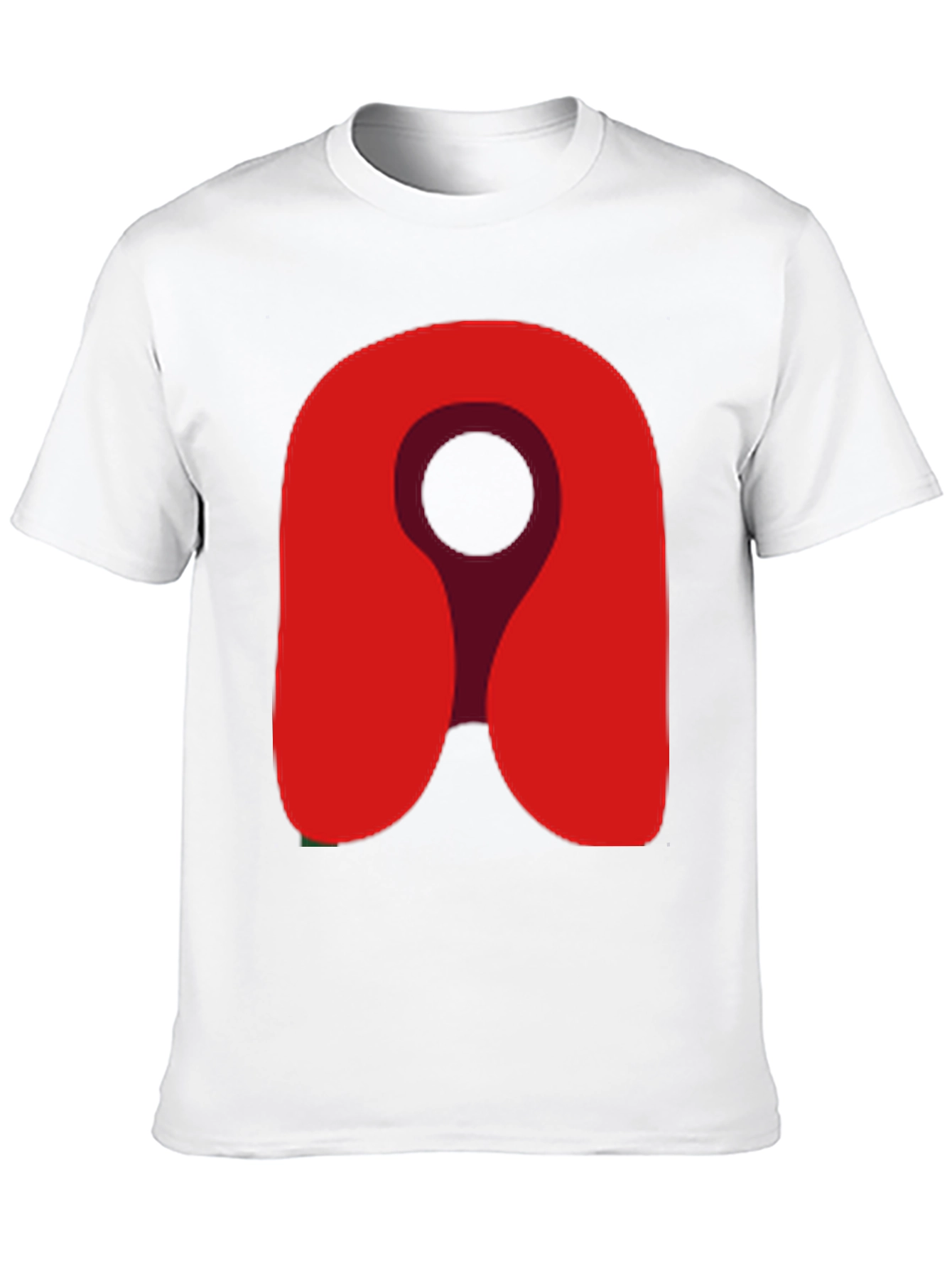 Red Location Icon Graphic Tee - Soft Cotton Blend