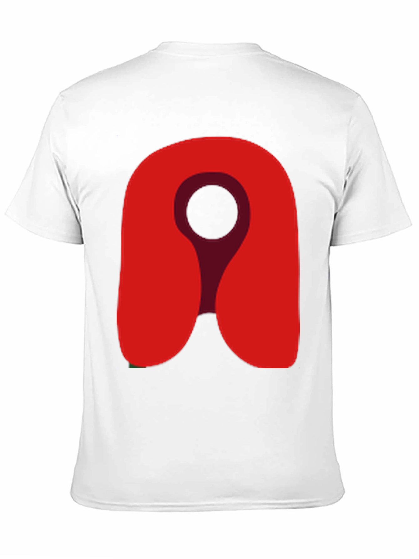 Red Location Icon Graphic Tee - Soft Cotton Blend