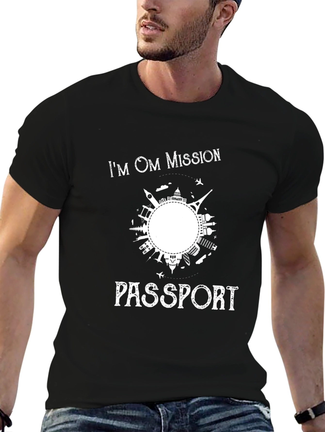 Im OM Mission Passport Graphic T-Shirt - Black