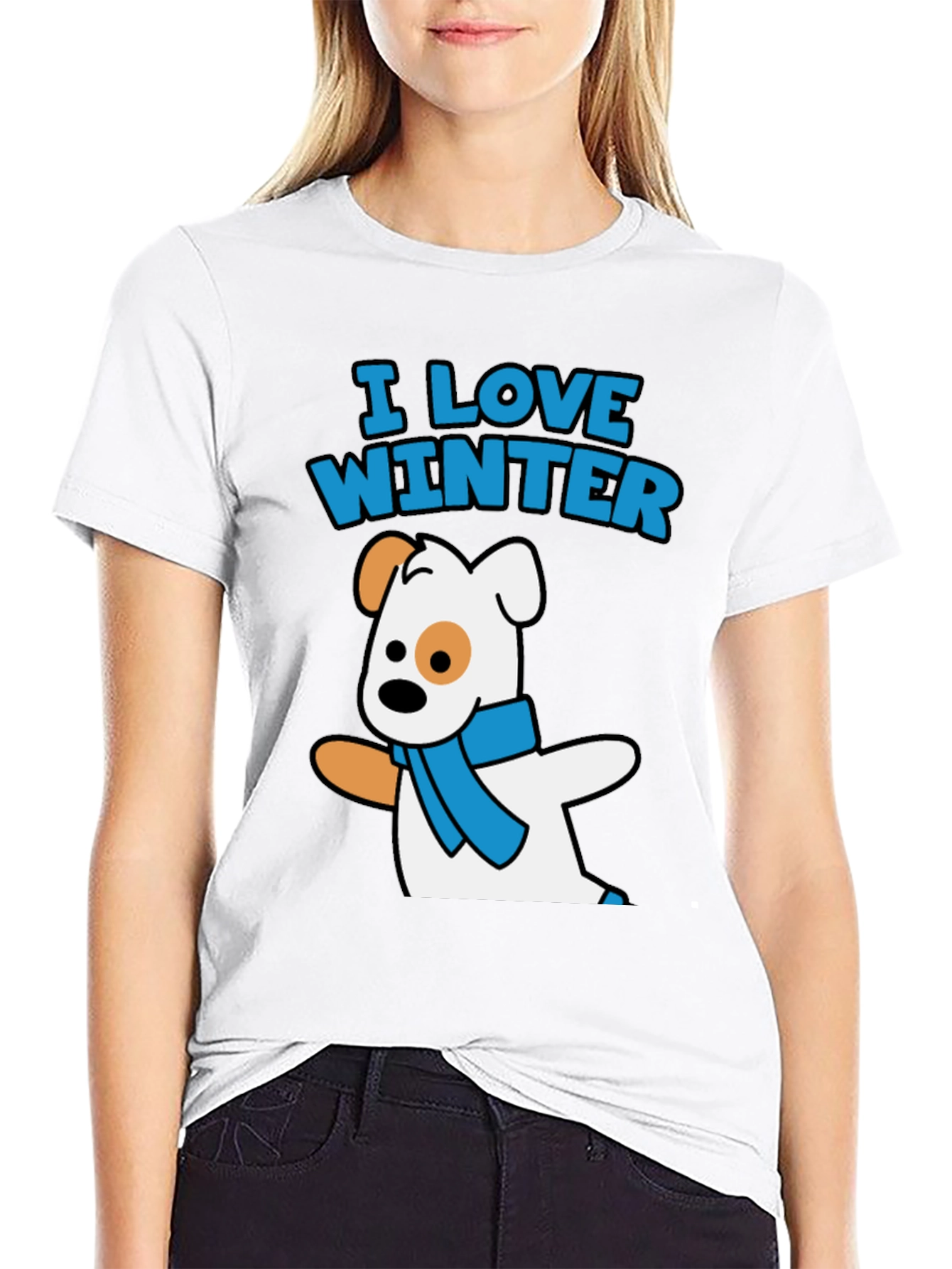 I Love Winter Dog Graphic Tee