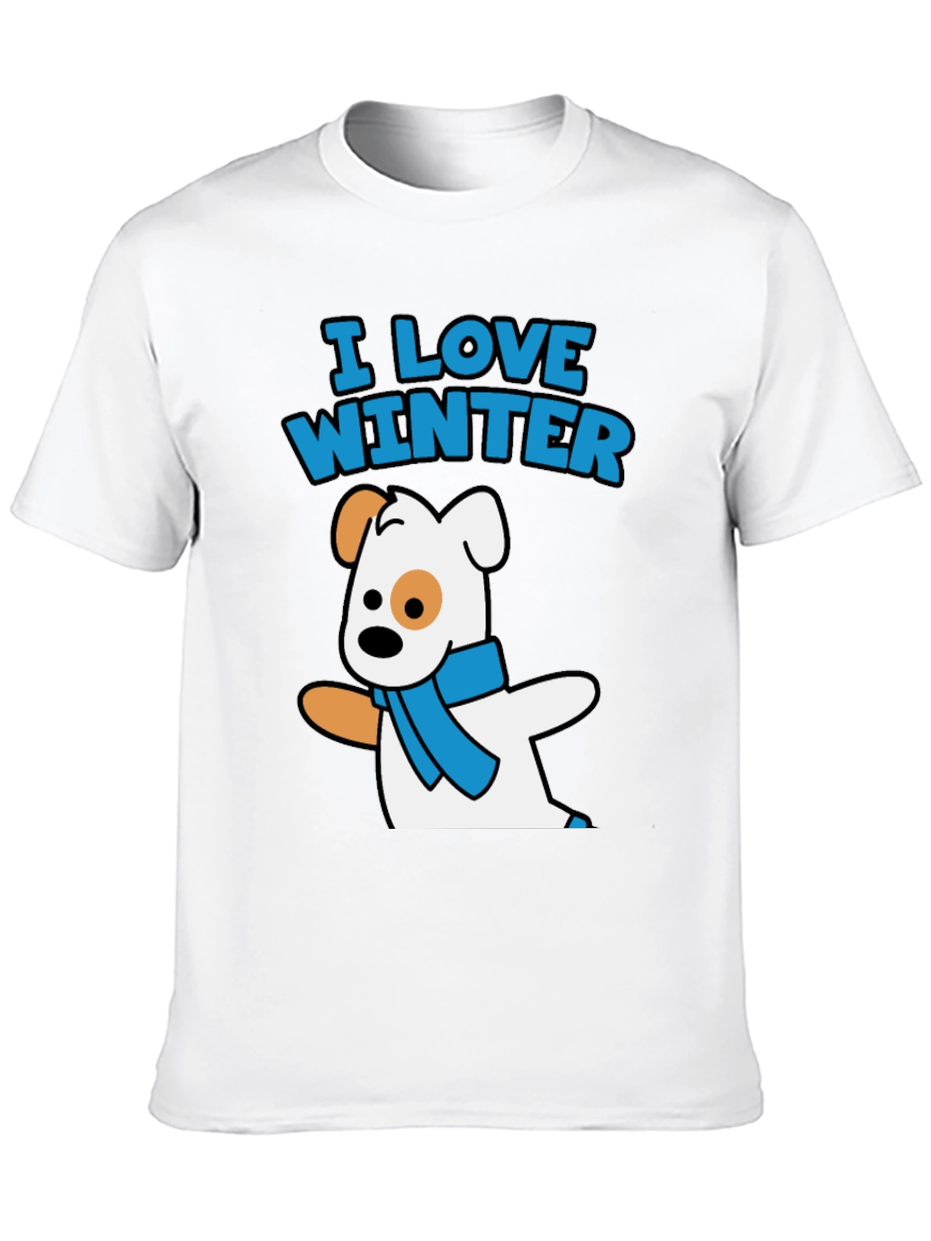 I Love Winter Dog Graphic Tee