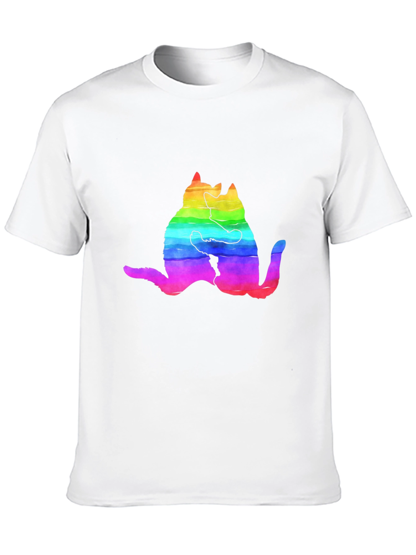 Rainbow Cat Hug T-Shirt