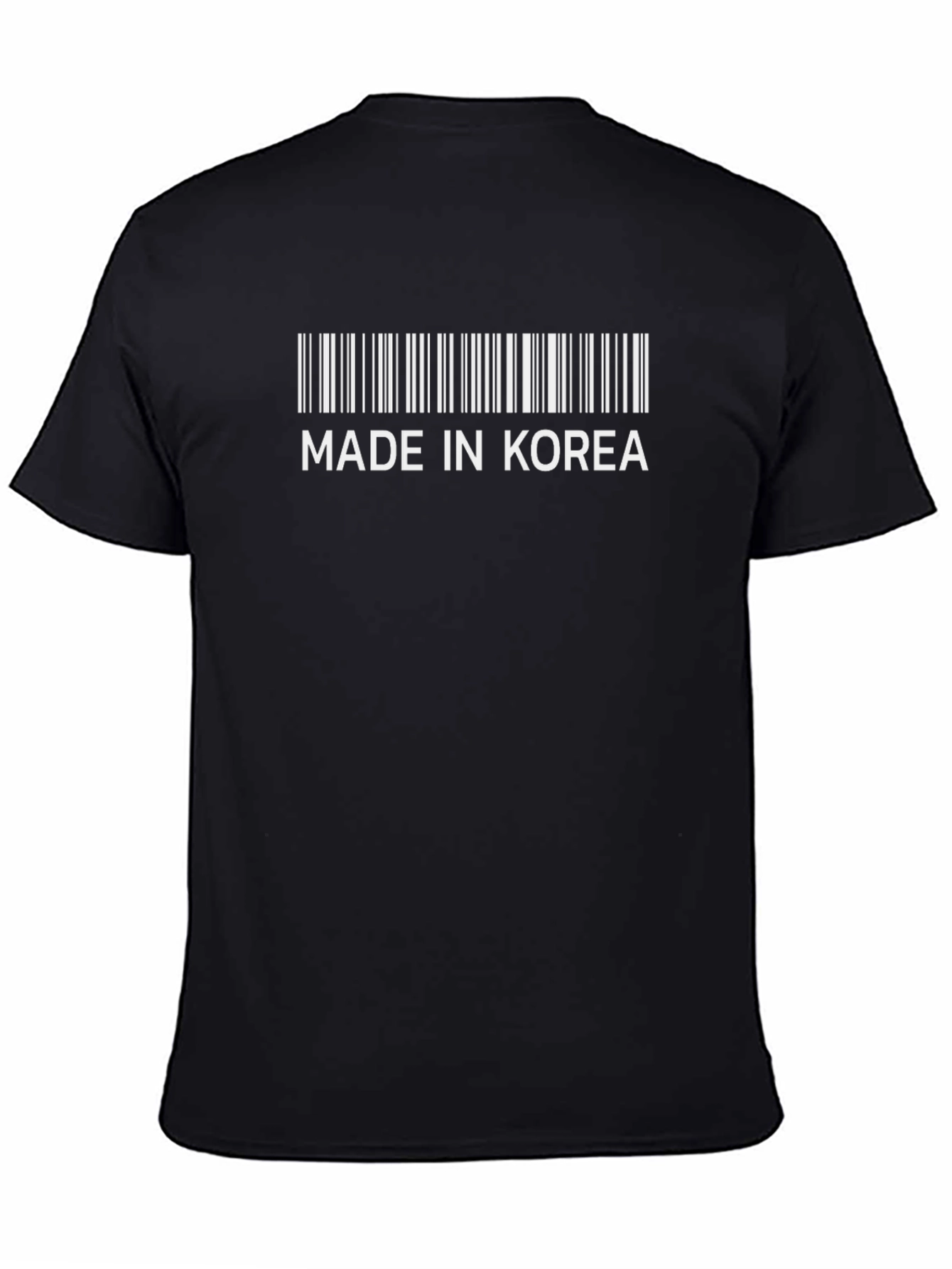 Made In Korea Barcode Graphic Tee - Black