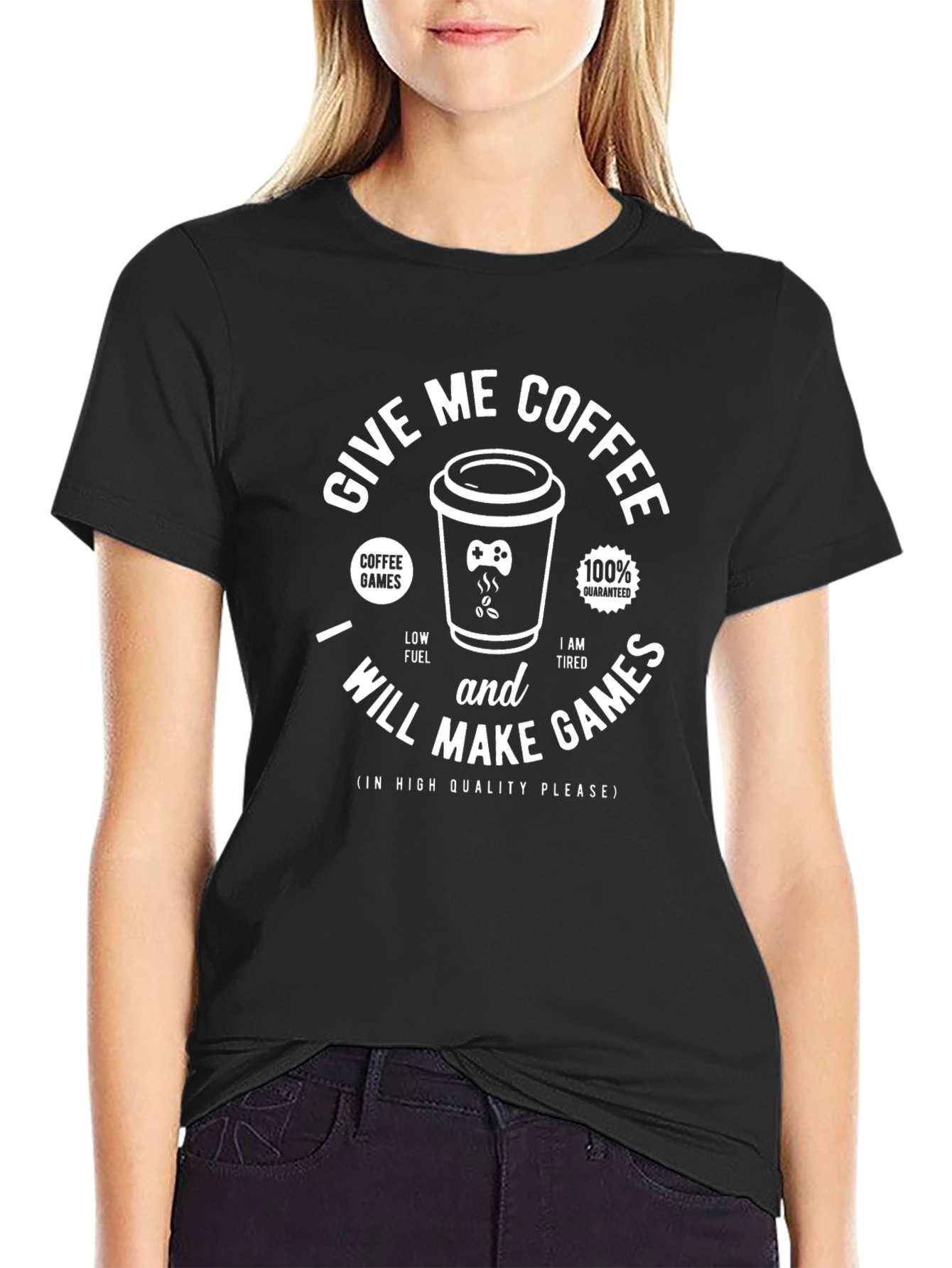 Give Me Coffee I Will Make Games Graphic T-Shirt