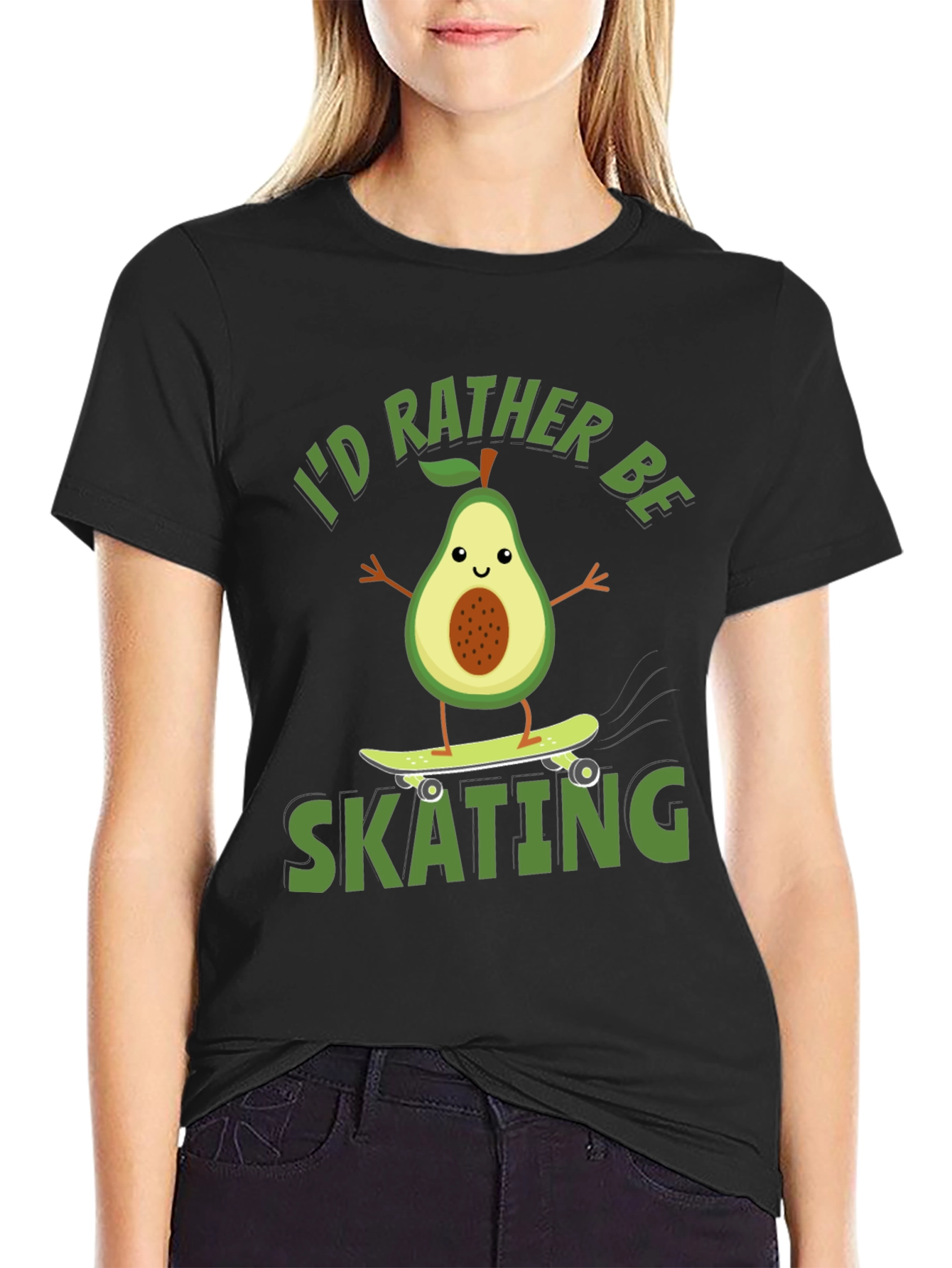 Avocado Skating T-Shirt - Id Rather Be Skating