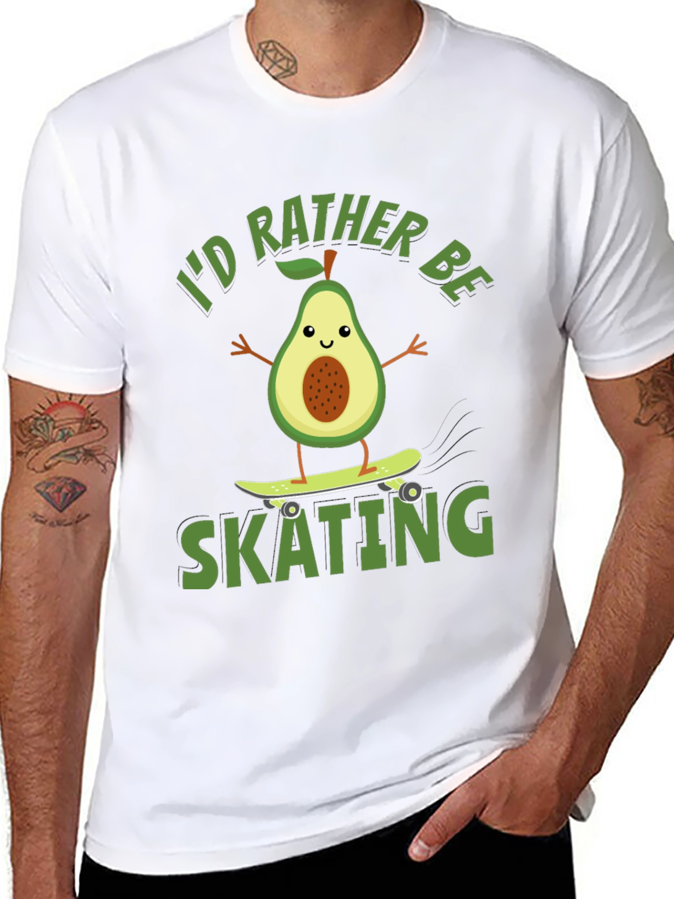 Avocado Skating T-Shirt - Id Rather Be Skating