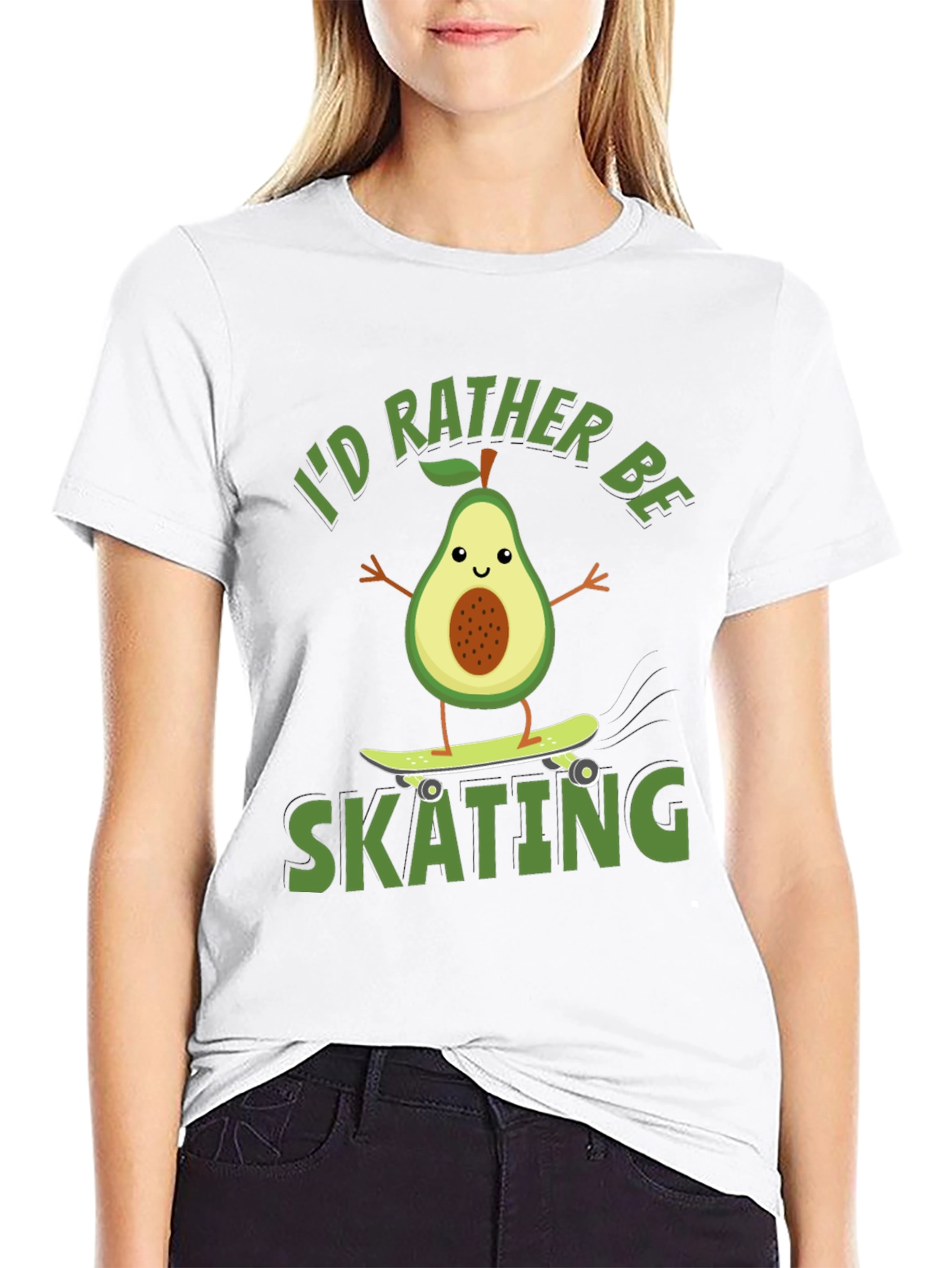Avocado Skating T-Shirt - Id Rather Be Skating