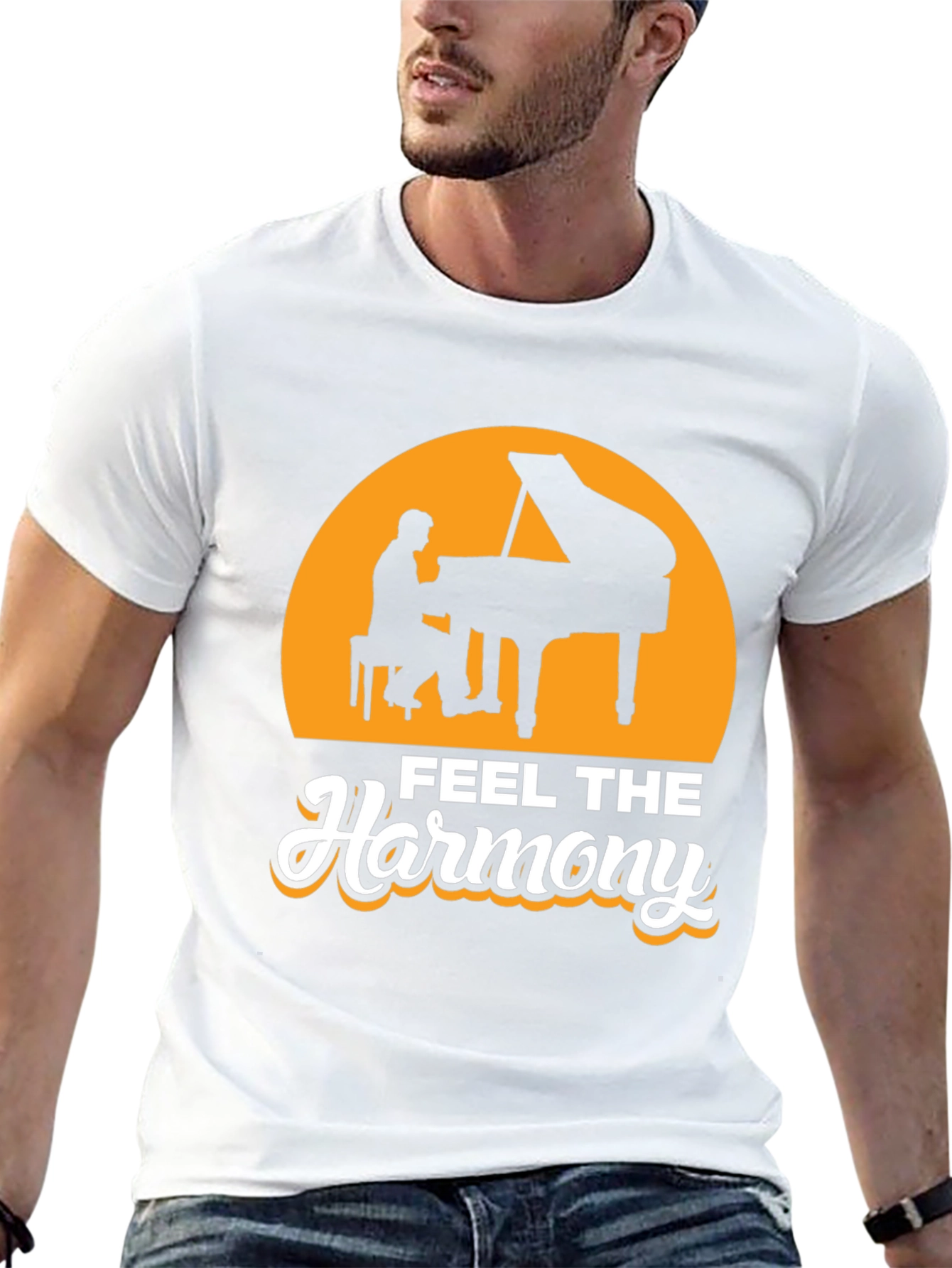 Feel The Harmony Piano T-Shirt - Music Lover Tee