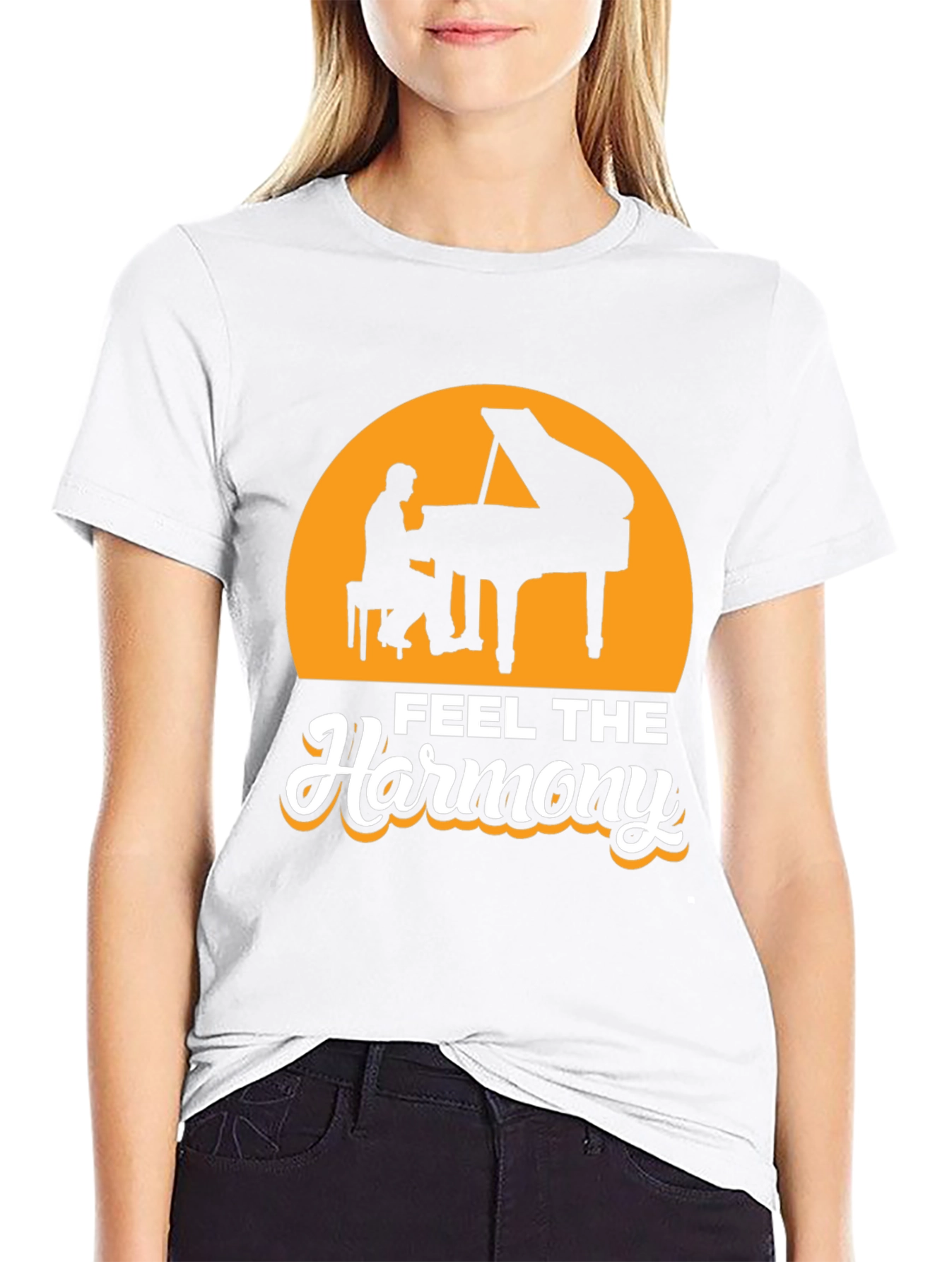 Feel The Harmony Piano T-Shirt - Music Lover Tee
