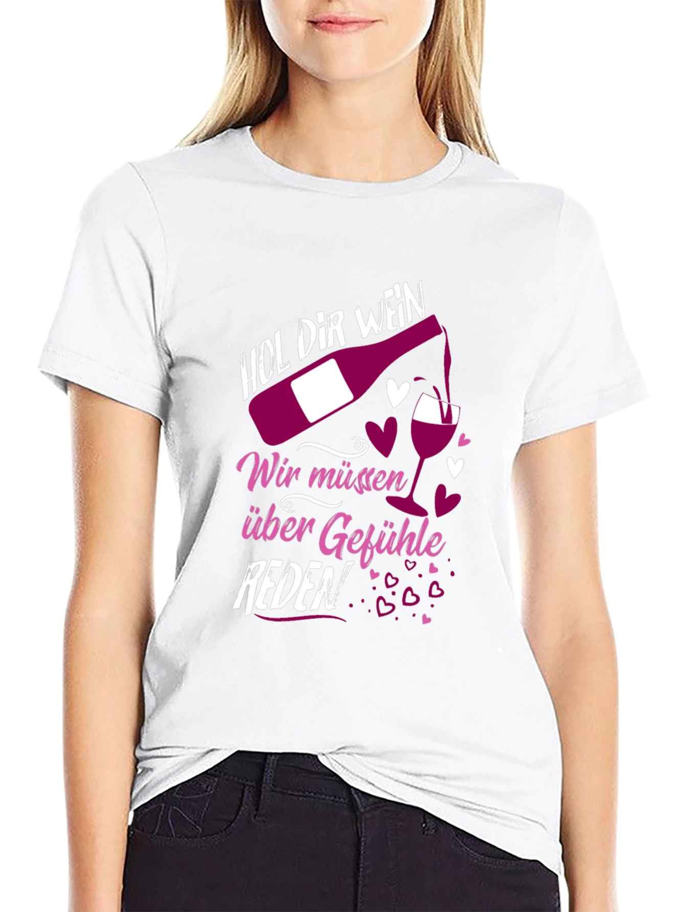 Humorous Wine T-Shirt - Hol Dir Wein