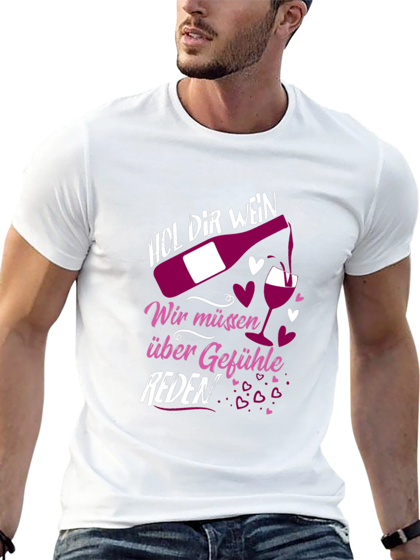 Humorous Wine T-Shirt - Hol Dir Wein
