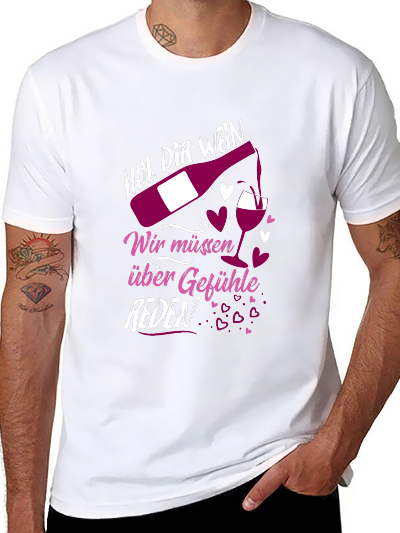 Humorous Wine T-Shirt - Hol Dir Wein