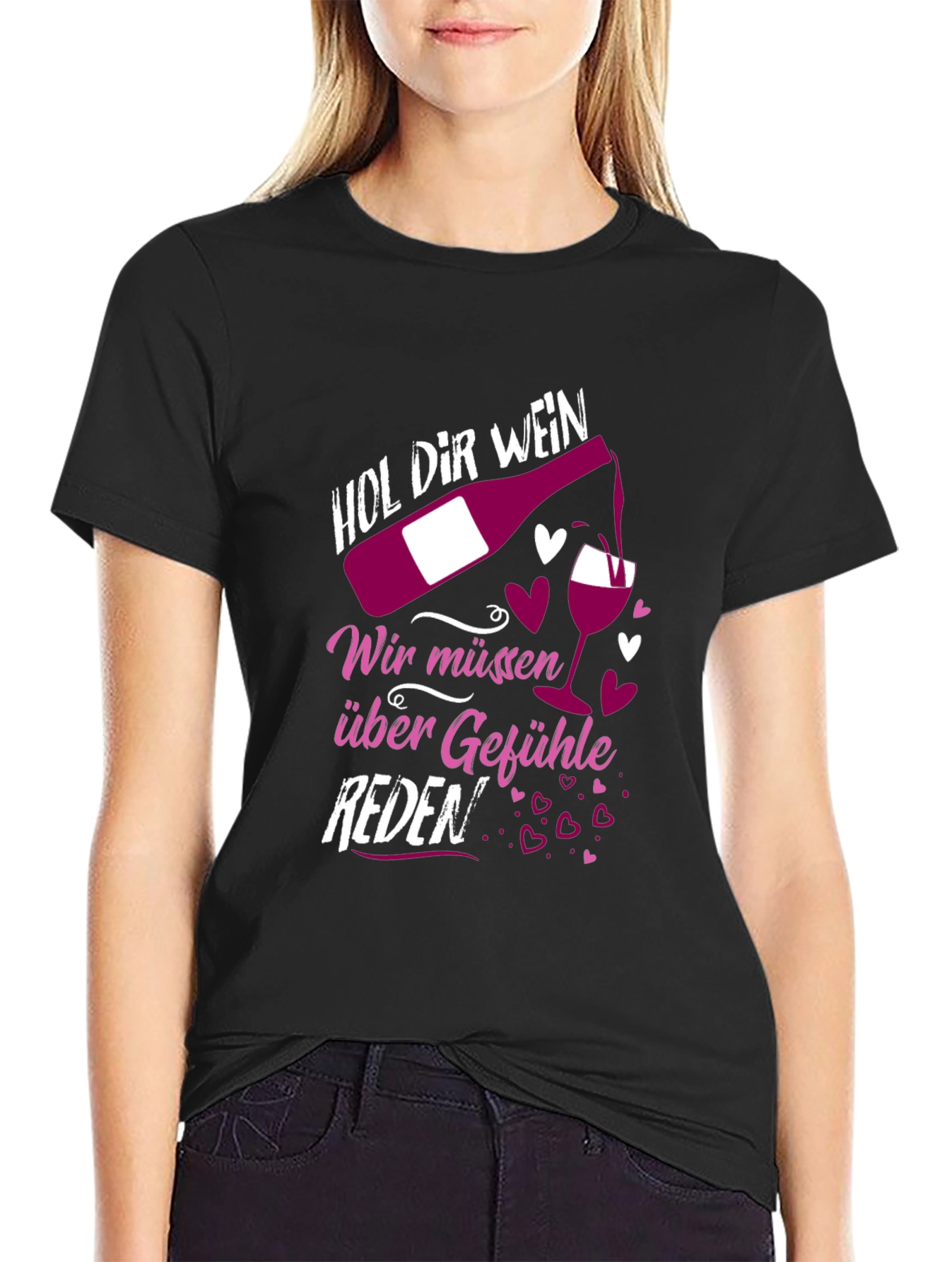 Humorous Wine T-Shirt - Hol Dir Wein