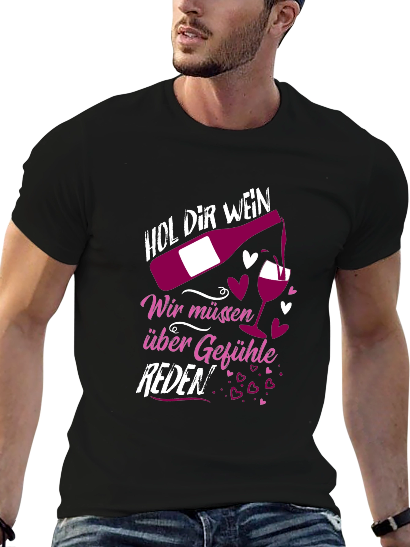 Humorous Wine T-Shirt - Hol Dir Wein