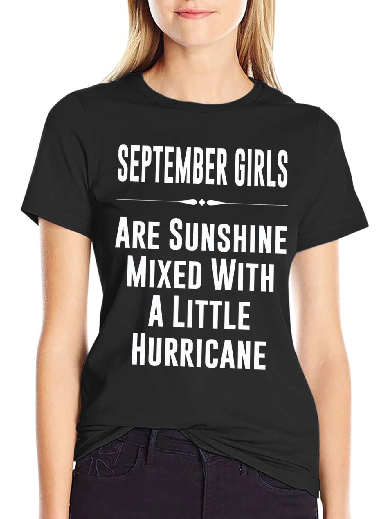 September Girls Sunshine Hurricane Black Tee