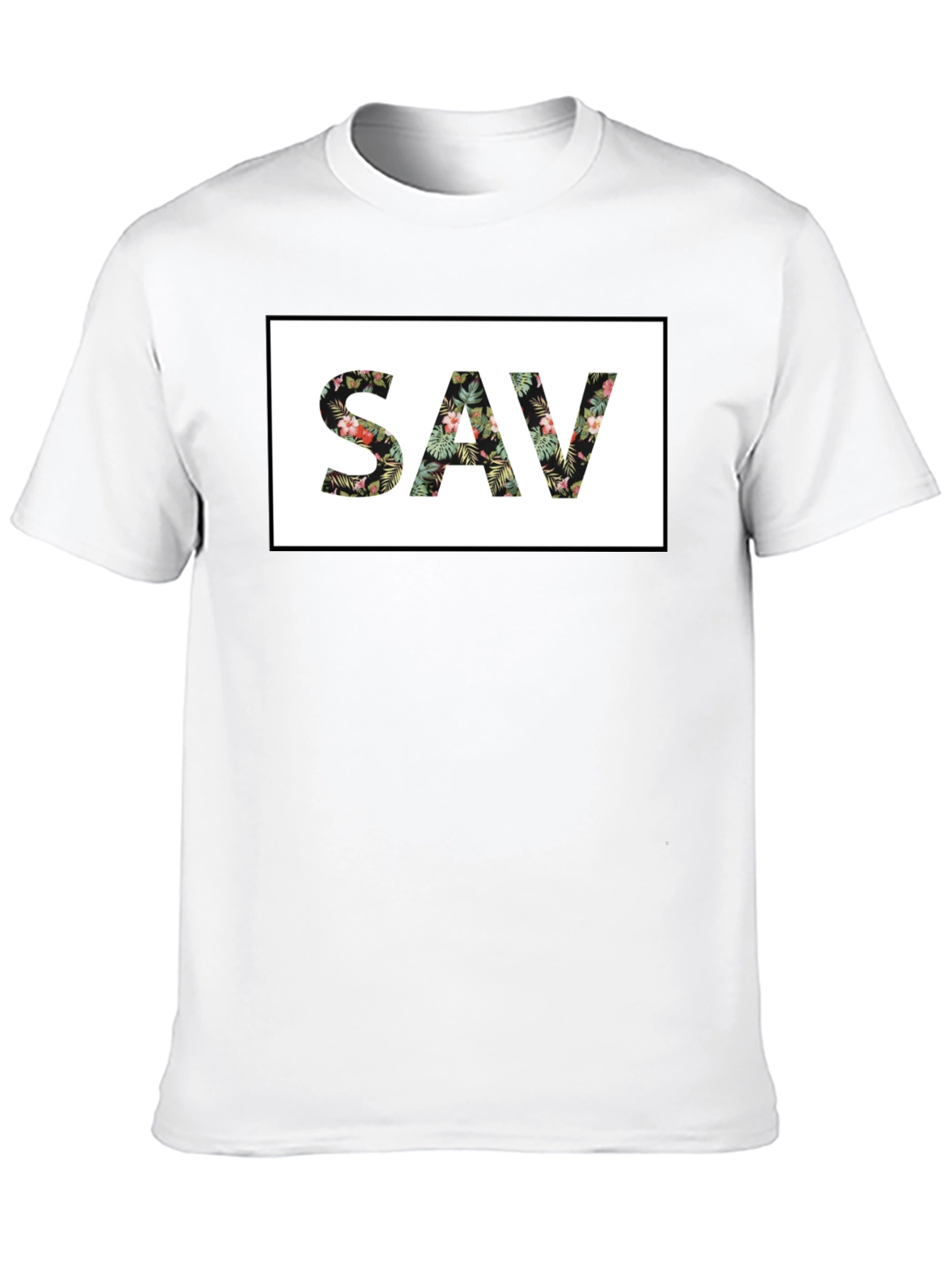 Floral SAV Graphic Black T-Shirt