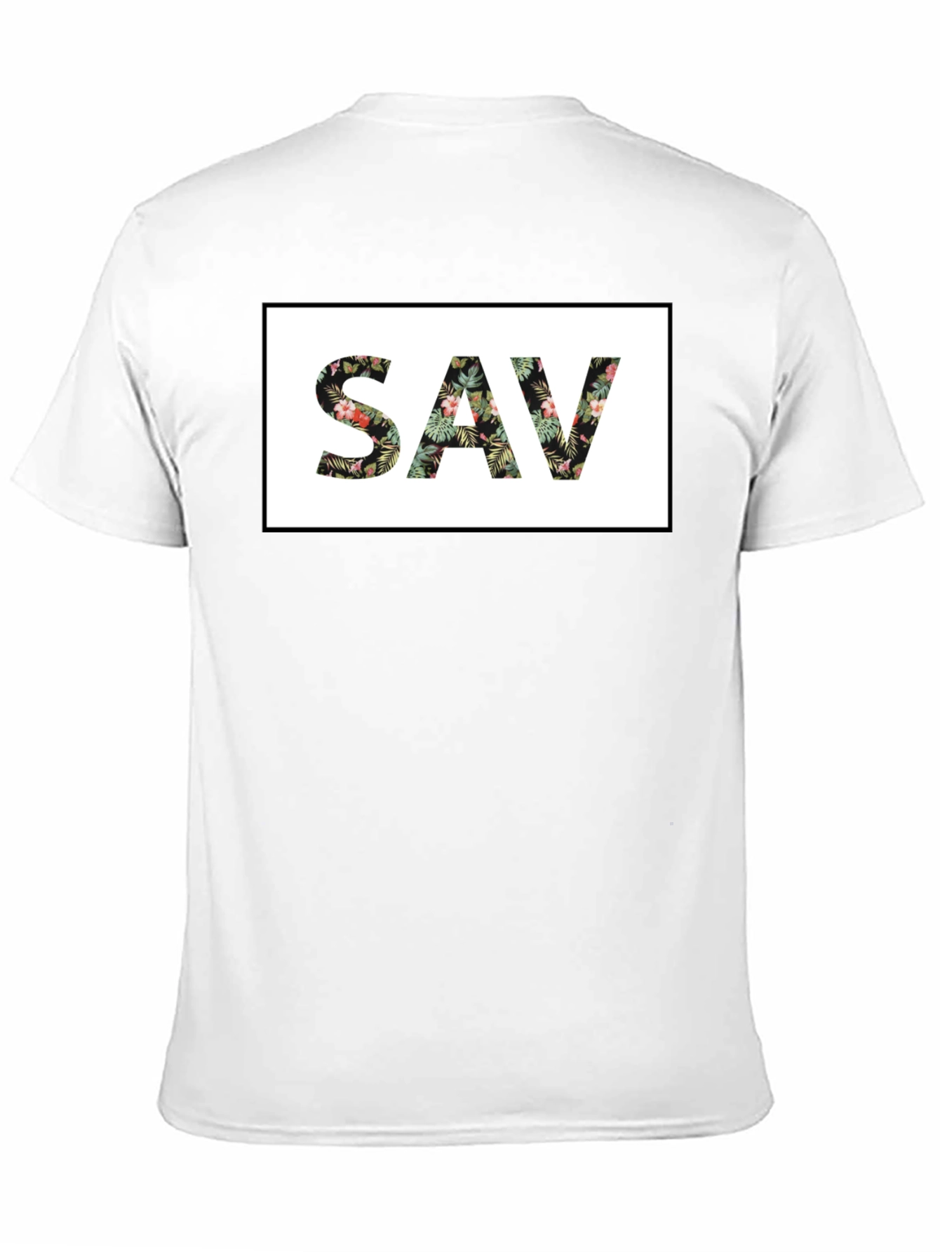 Floral SAV Graphic Black T-Shirt