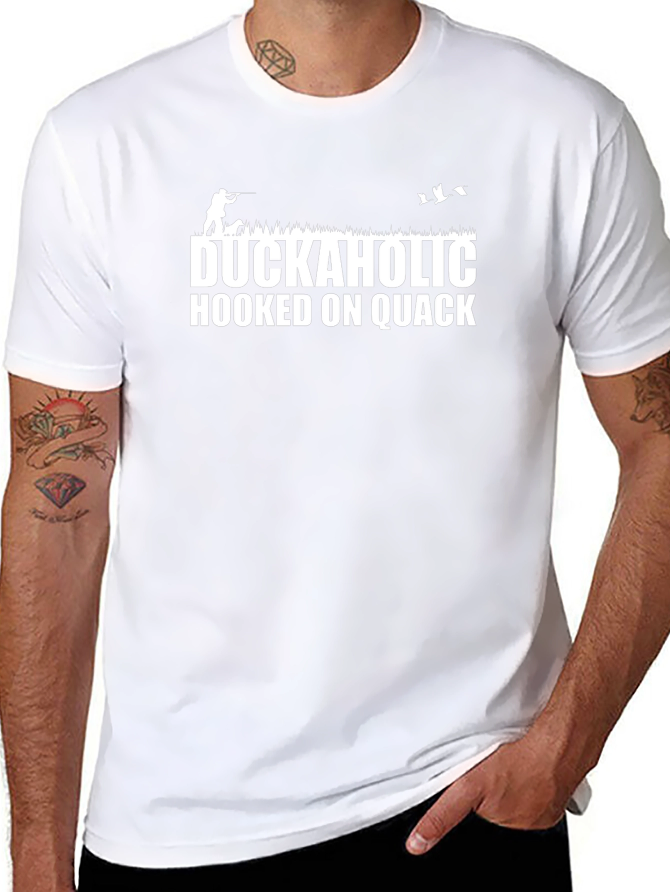 Duckaholic Hooked on Quack Black T-Shirt