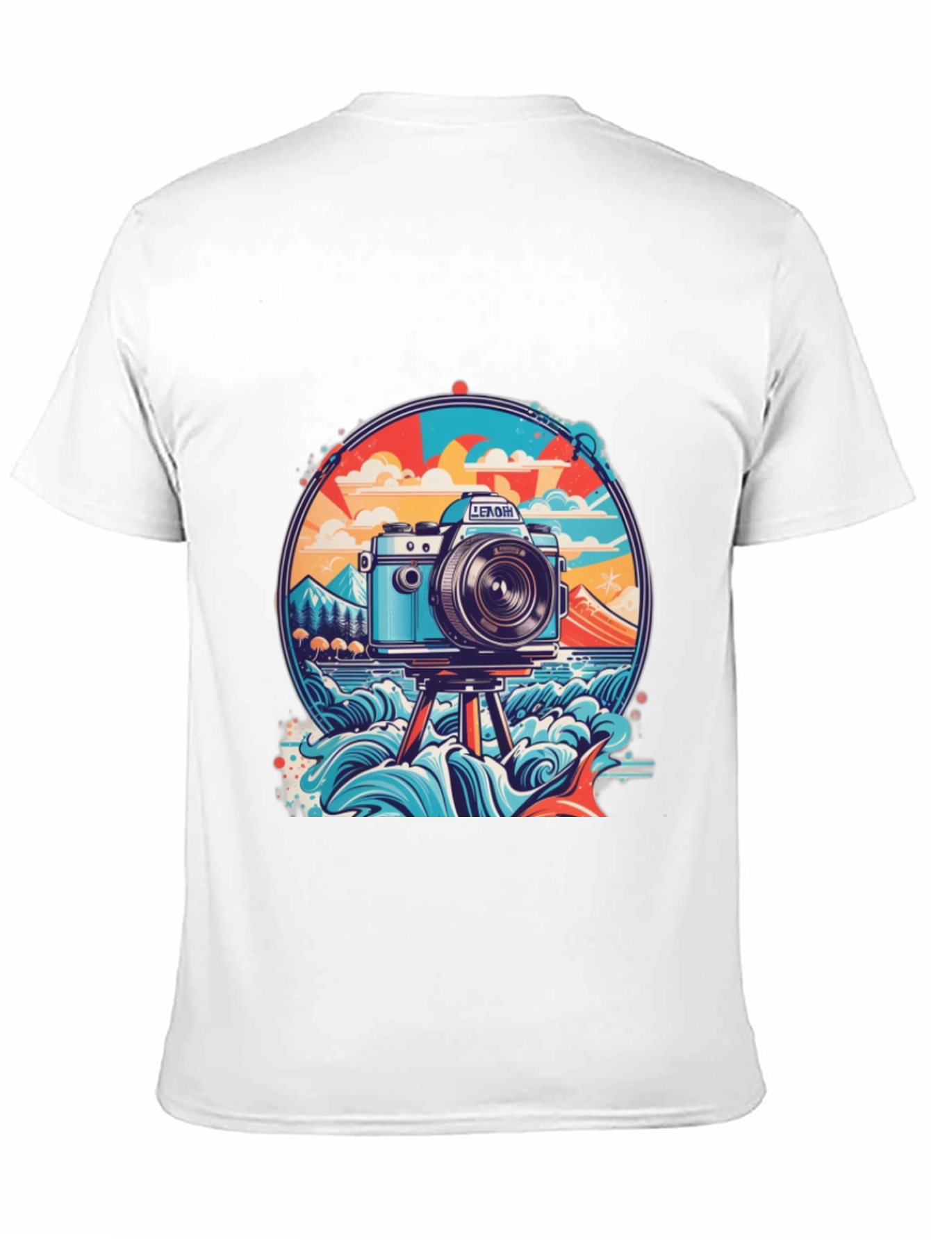Retro Camera Graphic T-Shirt - Beach Photography Vibe