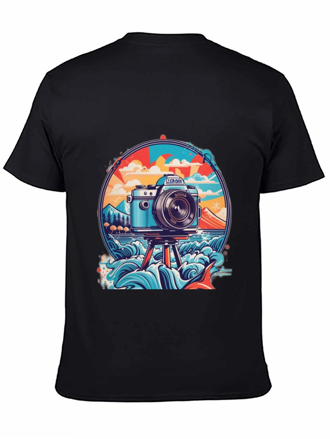 Retro Camera Graphic T-Shirt - Beach Photography Vibe