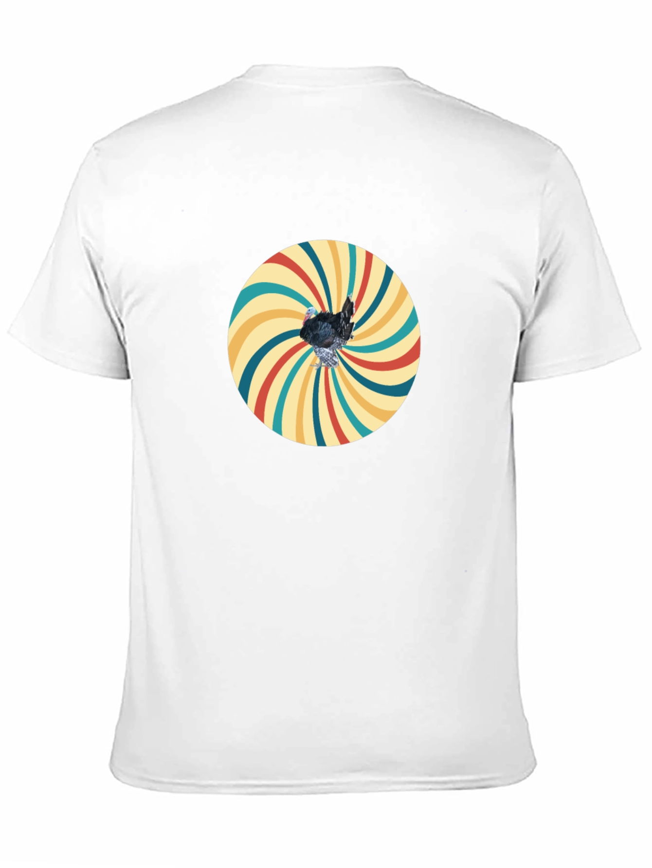 Retro Turkey Graphic T-Shirt - Black