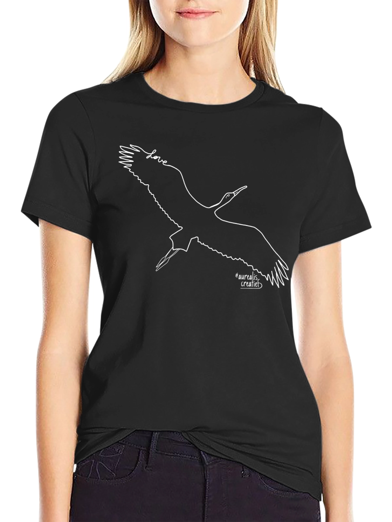 Crane Bird Love T-Shirt