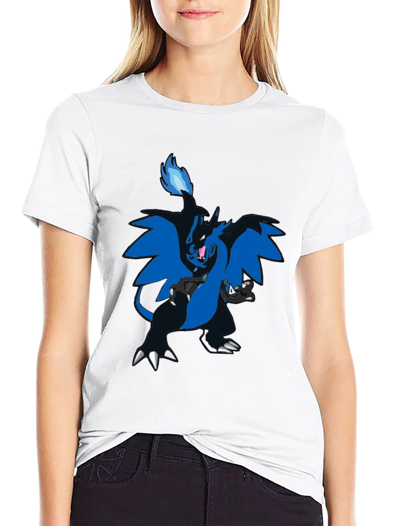 Black T-Shirt with Charizard Design