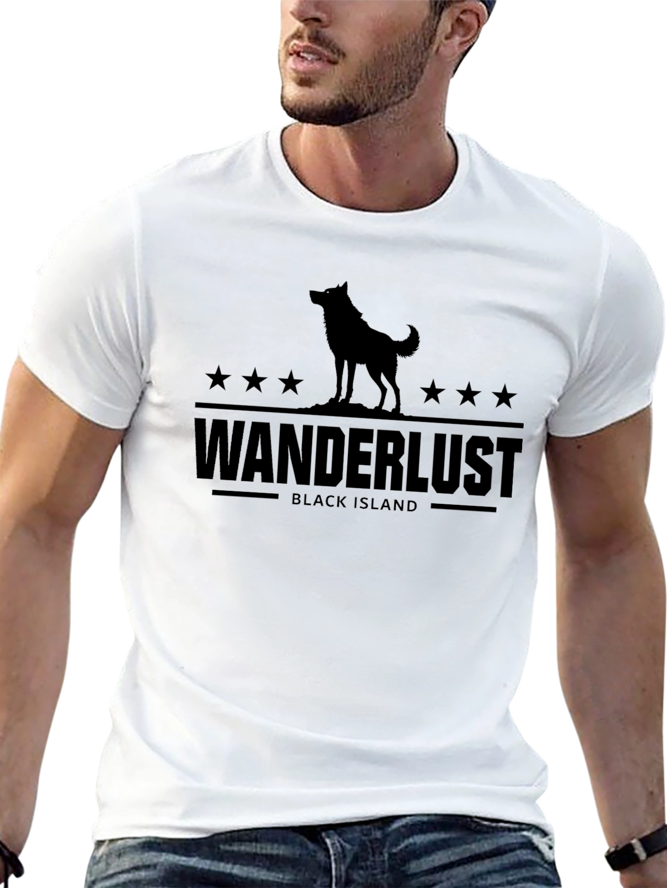 Wanderlust Black Island Graphic Tee - Unisex
